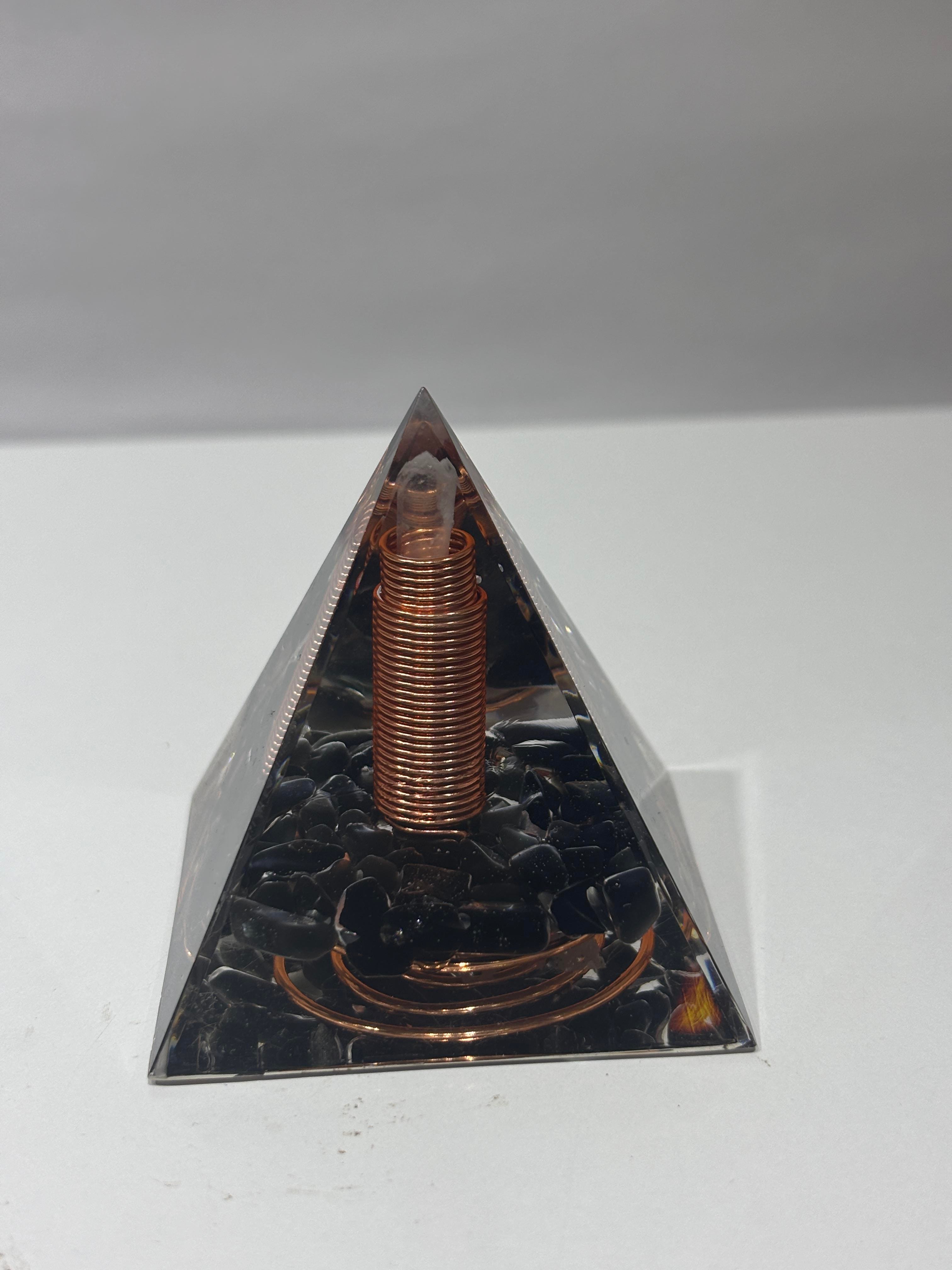 OBSİDYEN KORUMA KALKANI ORGONİTİ 6 CM