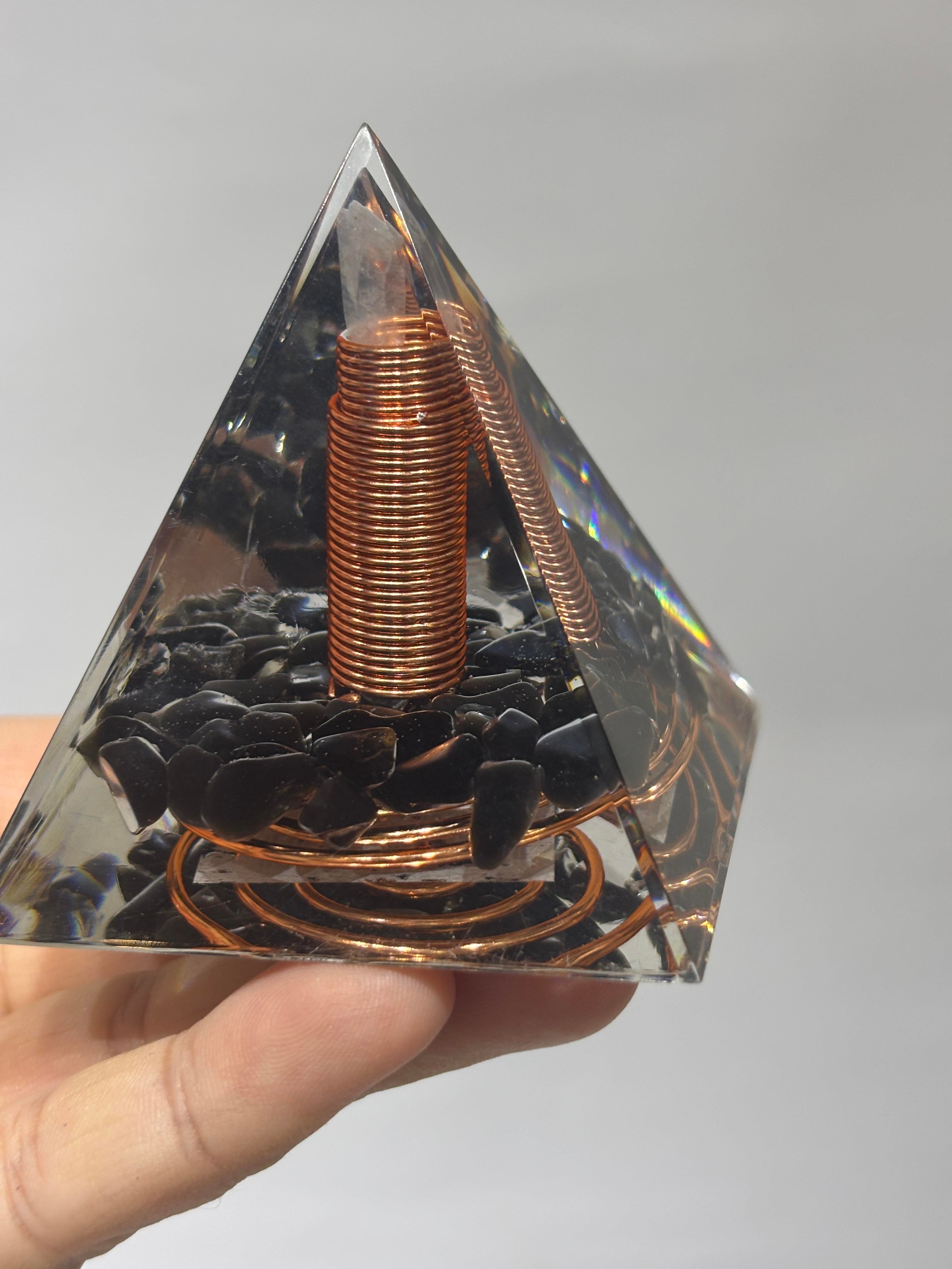 OBSİDYEN KORUMA KALKANI ORGONİTİ 6 CM