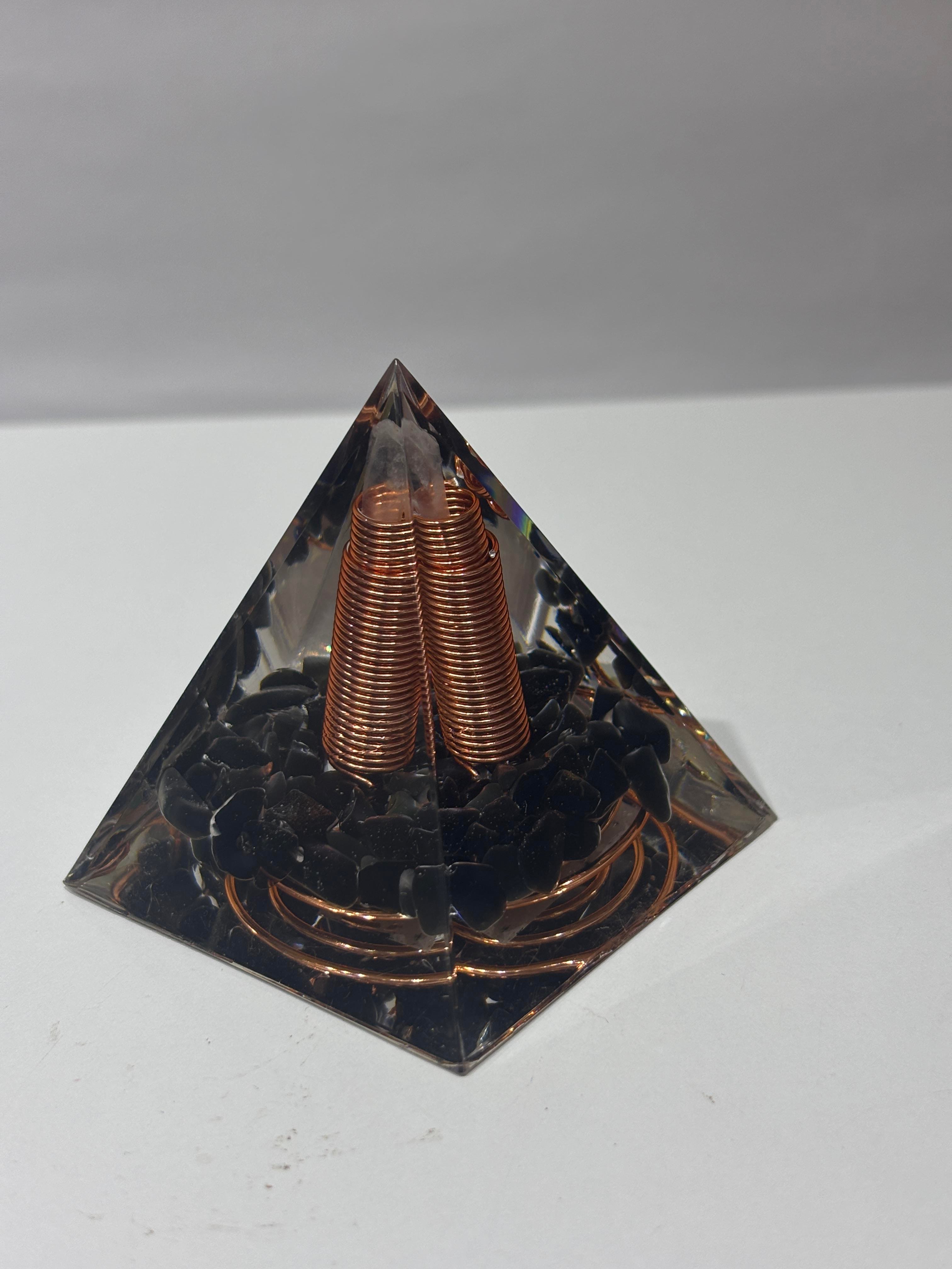 OBSİDYEN KORUMA KALKANI ORGONİTİ 6 CM