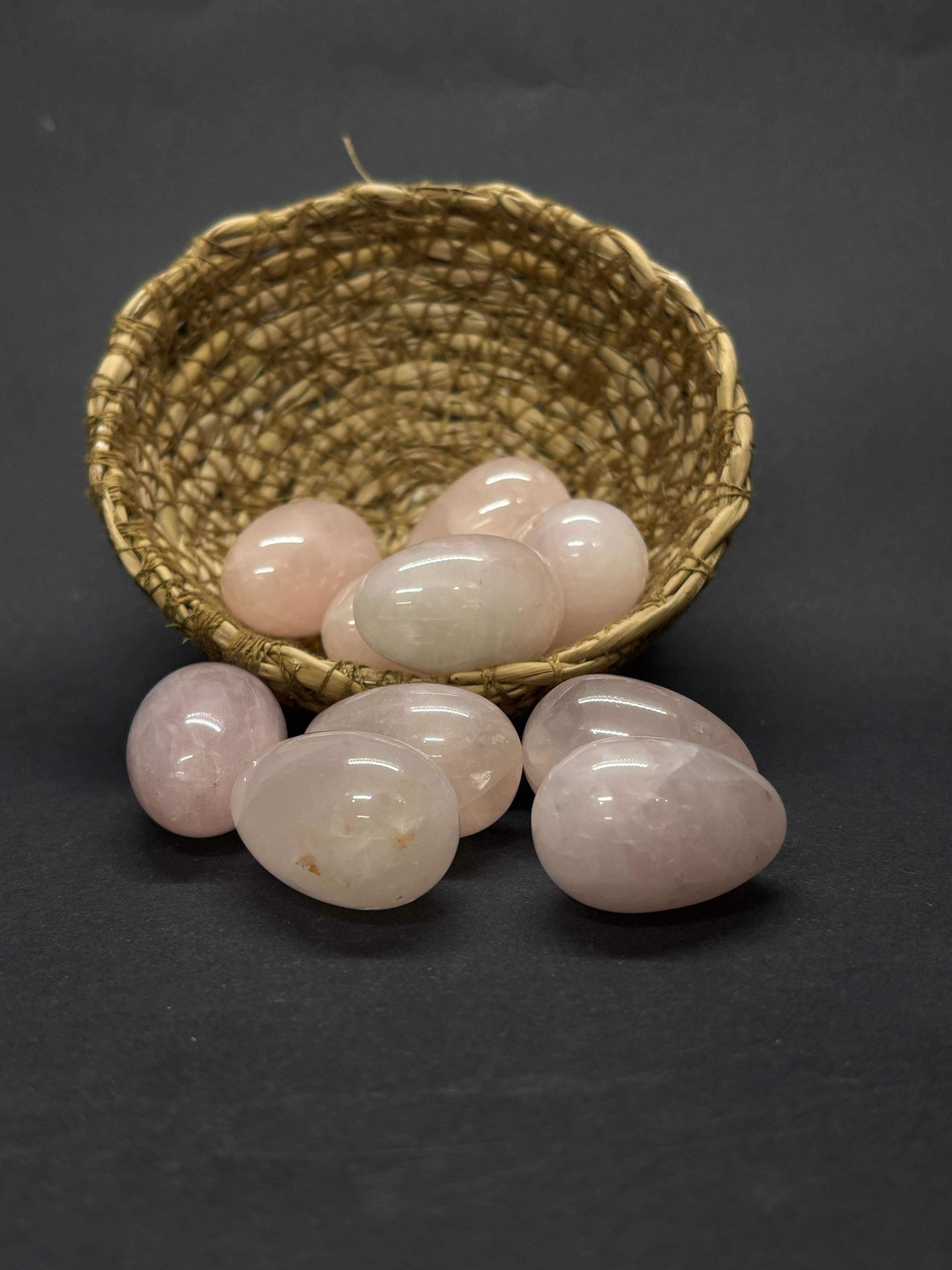 Pembe Kuvars- Aşk Taşı-  Yumurta Doğaltaş