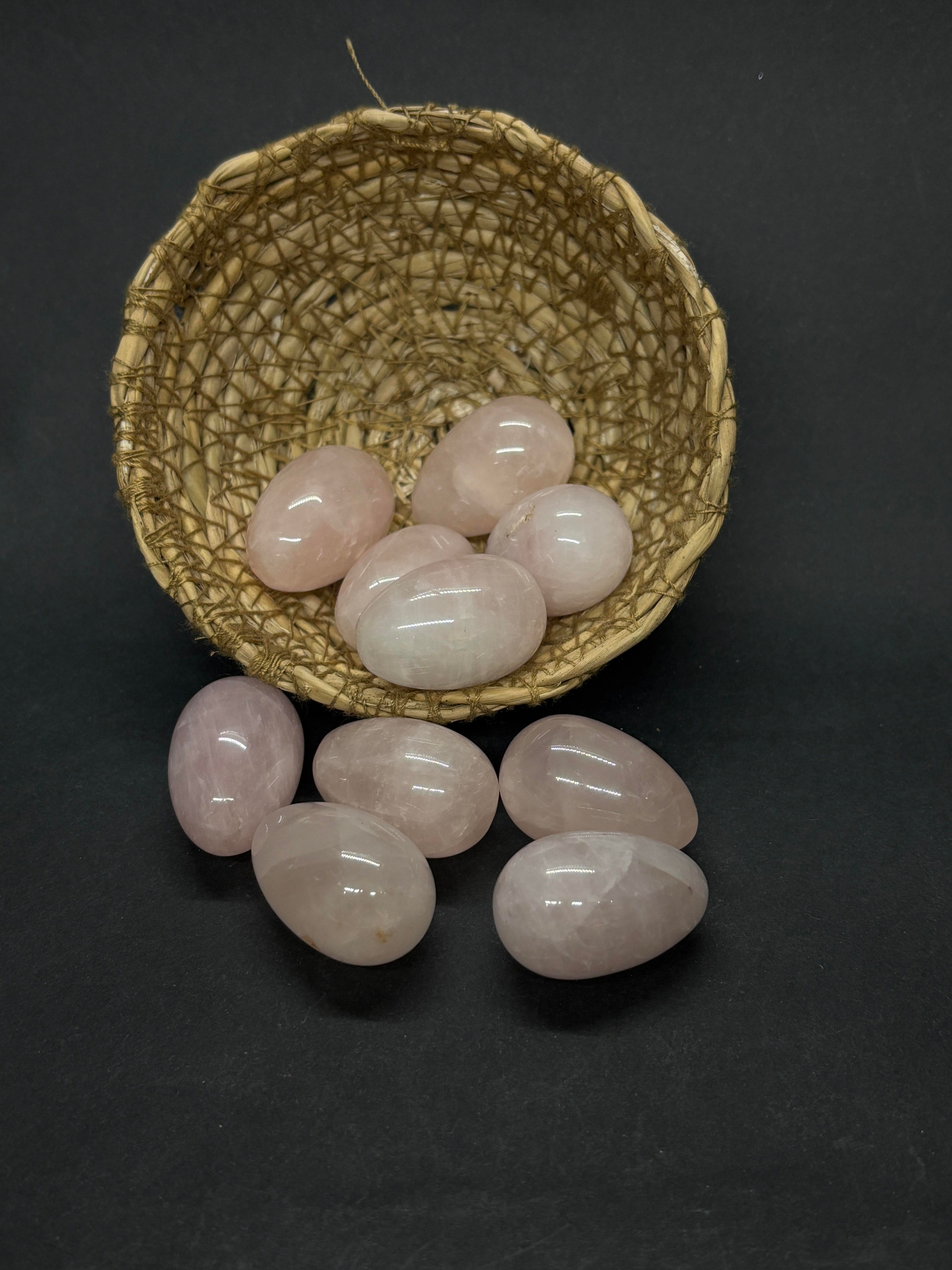 Pembe Kuvars- Aşk Taşı-  Yumurta Doğaltaş