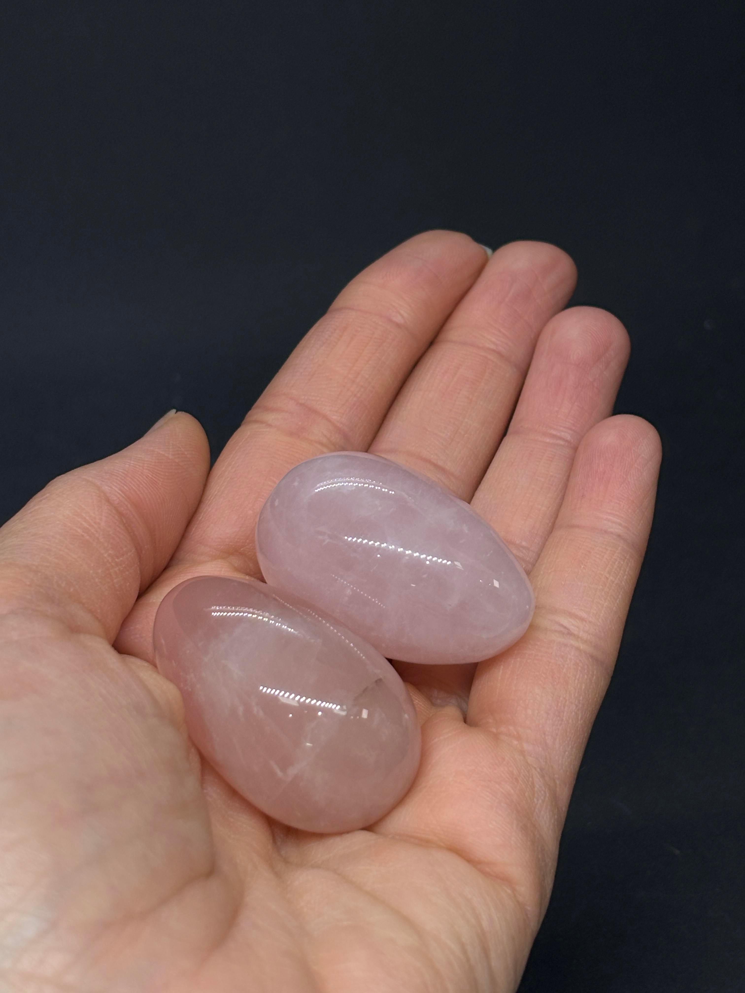 Pembe Kuvars Büyük Yumurta Doğaltaş