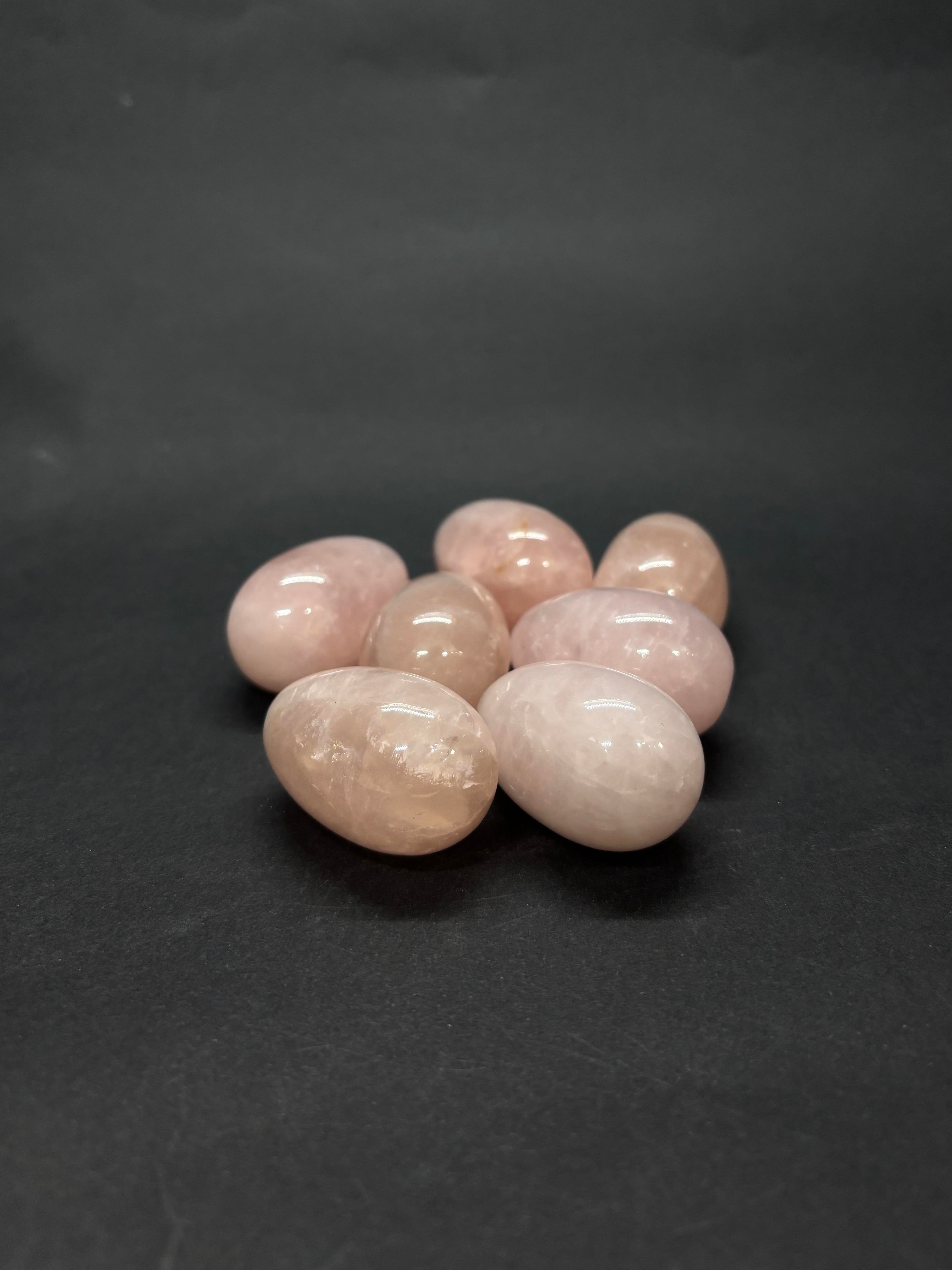 Pembe Kuvars Büyük Yumurta Doğaltaş