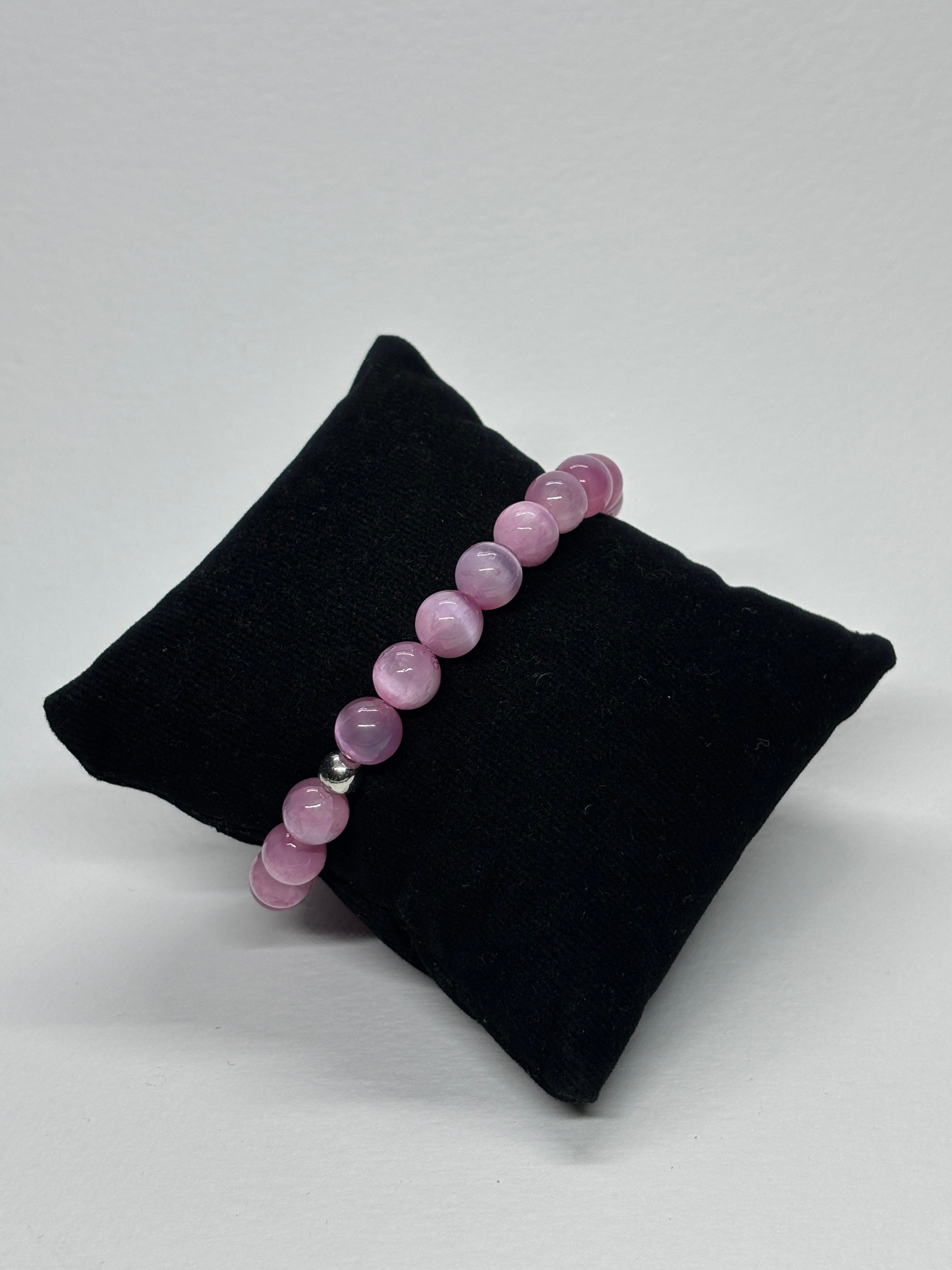 PEMBE SELENİT AA+KALİTE DOĞALTAŞ BİLEKLİK