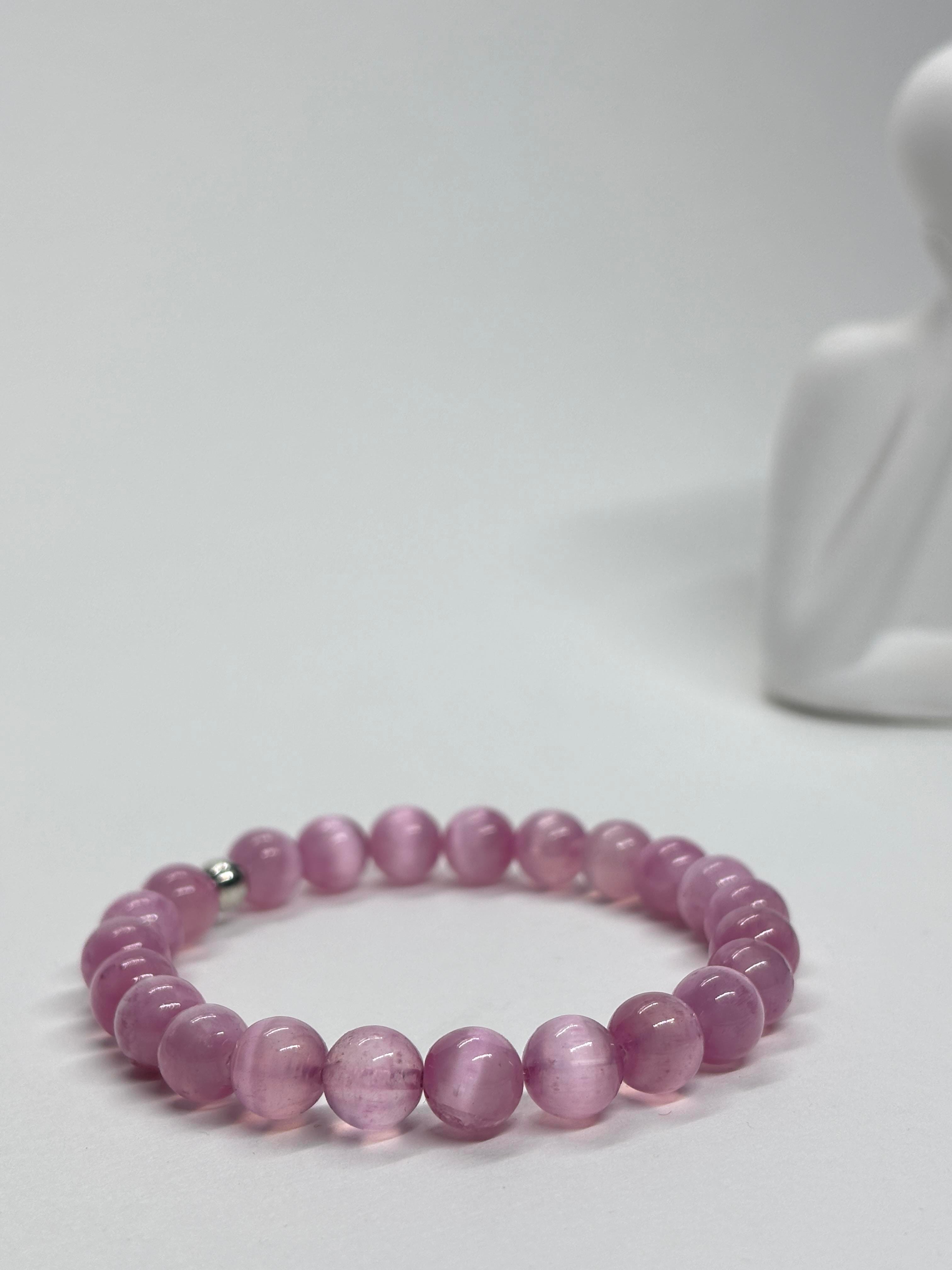 PEMBE SELENİT AA+KALİTE DOĞALTAŞ BİLEKLİK