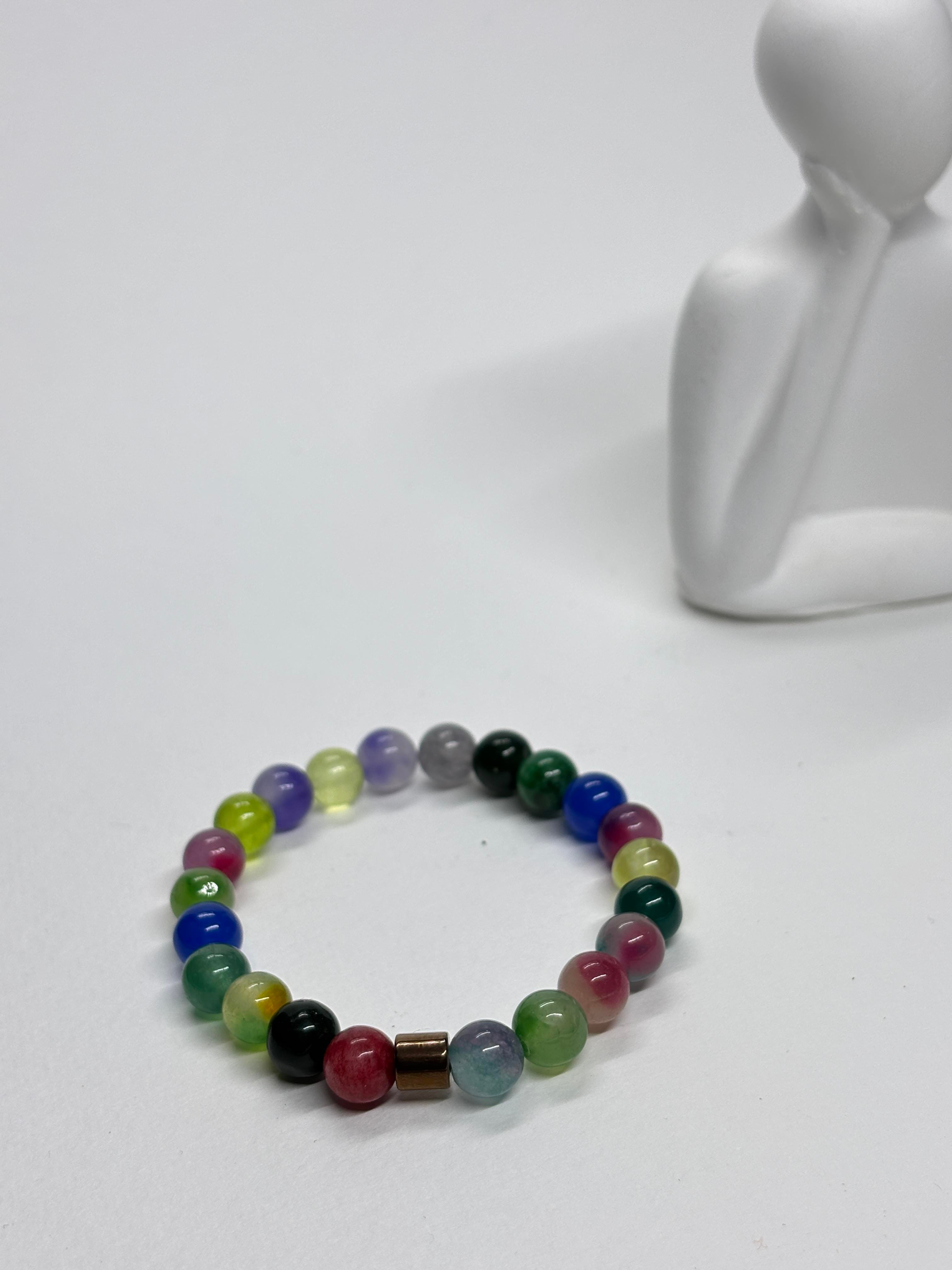 RAINBOW AKİK DOĞALTAŞ BİLEKLİK