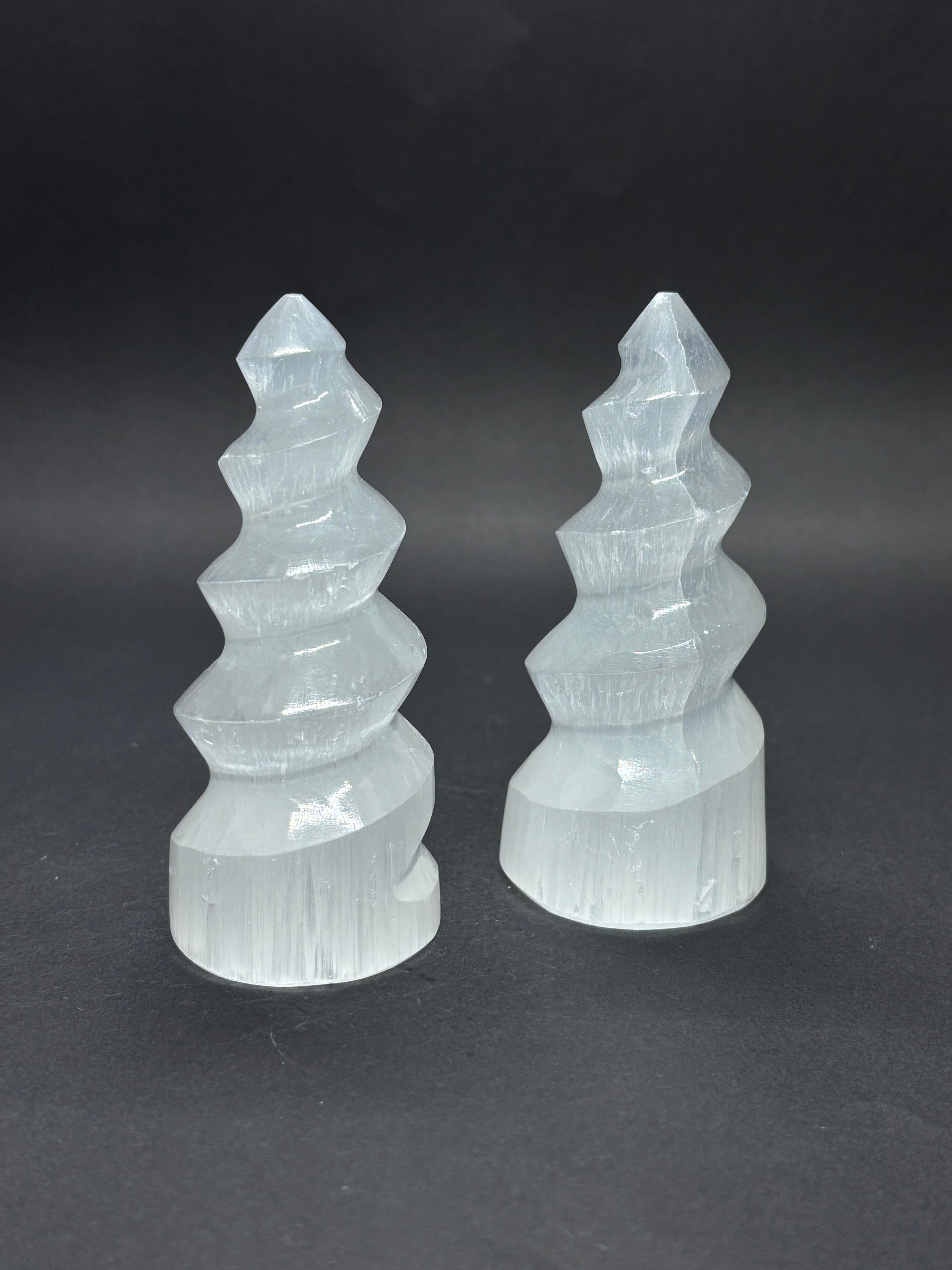 SELENİT BURGULU KULE 10CM