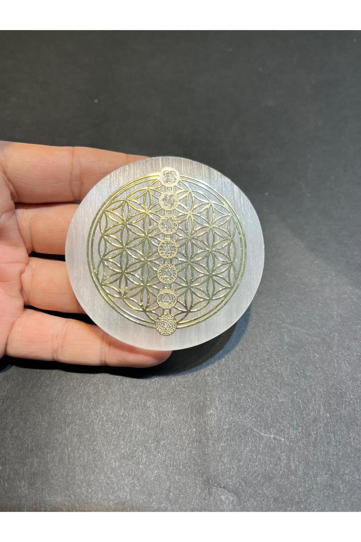 Selenit Disk Özel Sembollü Doğaltaş Arındırıcı
