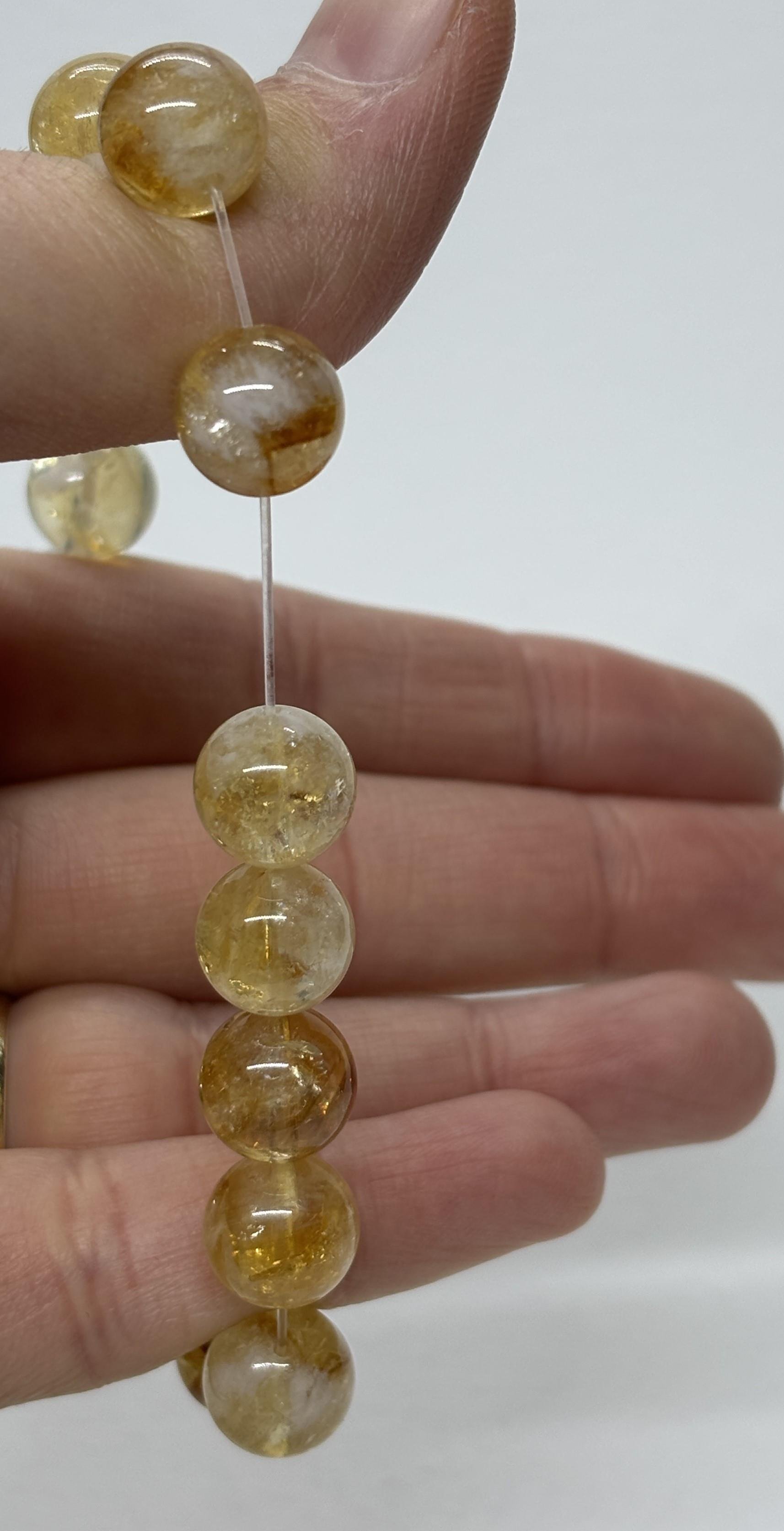 SİTRİN AA KALİTE ZENGİNLİK DOĞALTAŞ 10MM BİLEKLİK