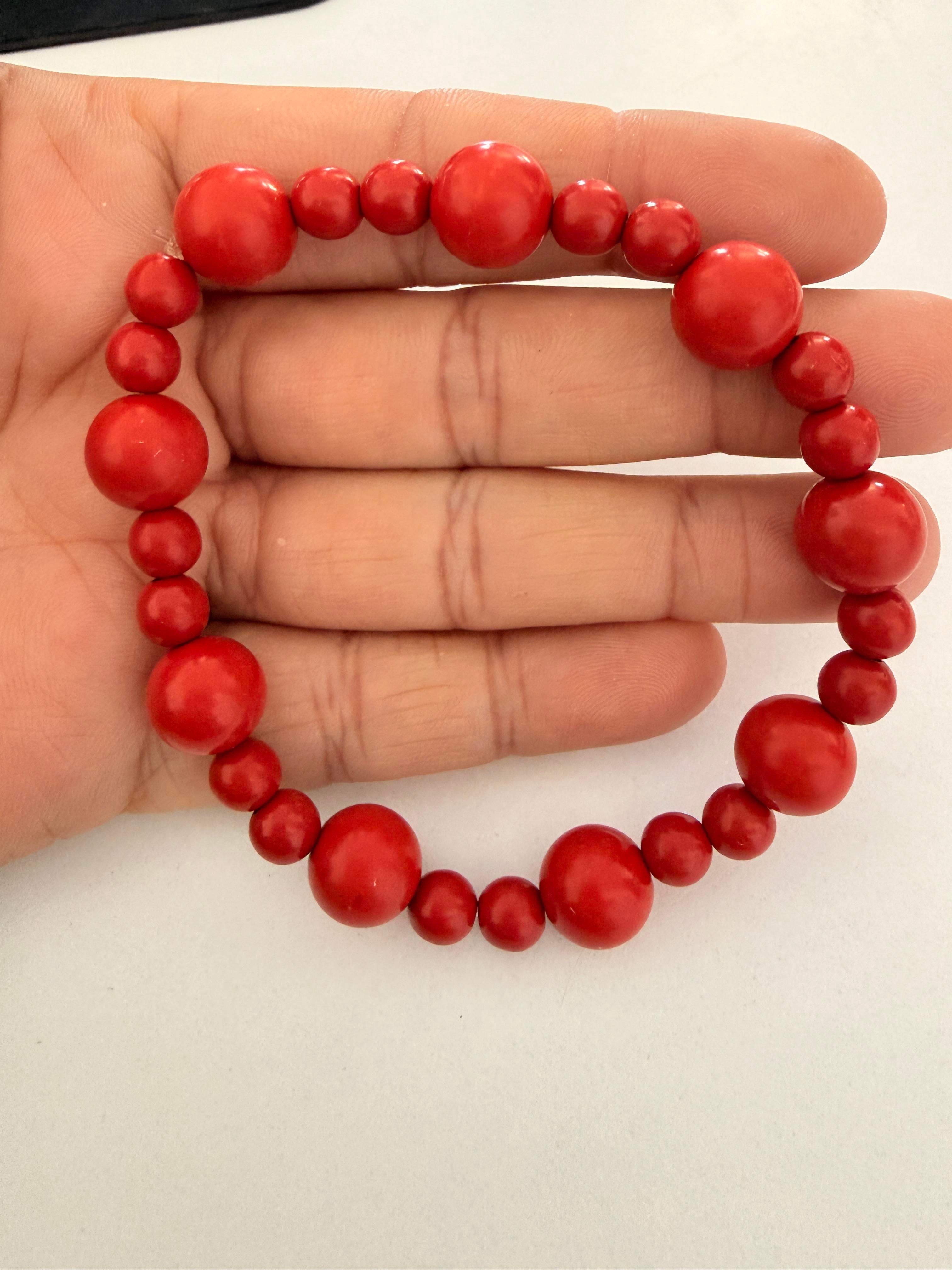 Zinobar (Zinober) Doğaltaş Bileklik 