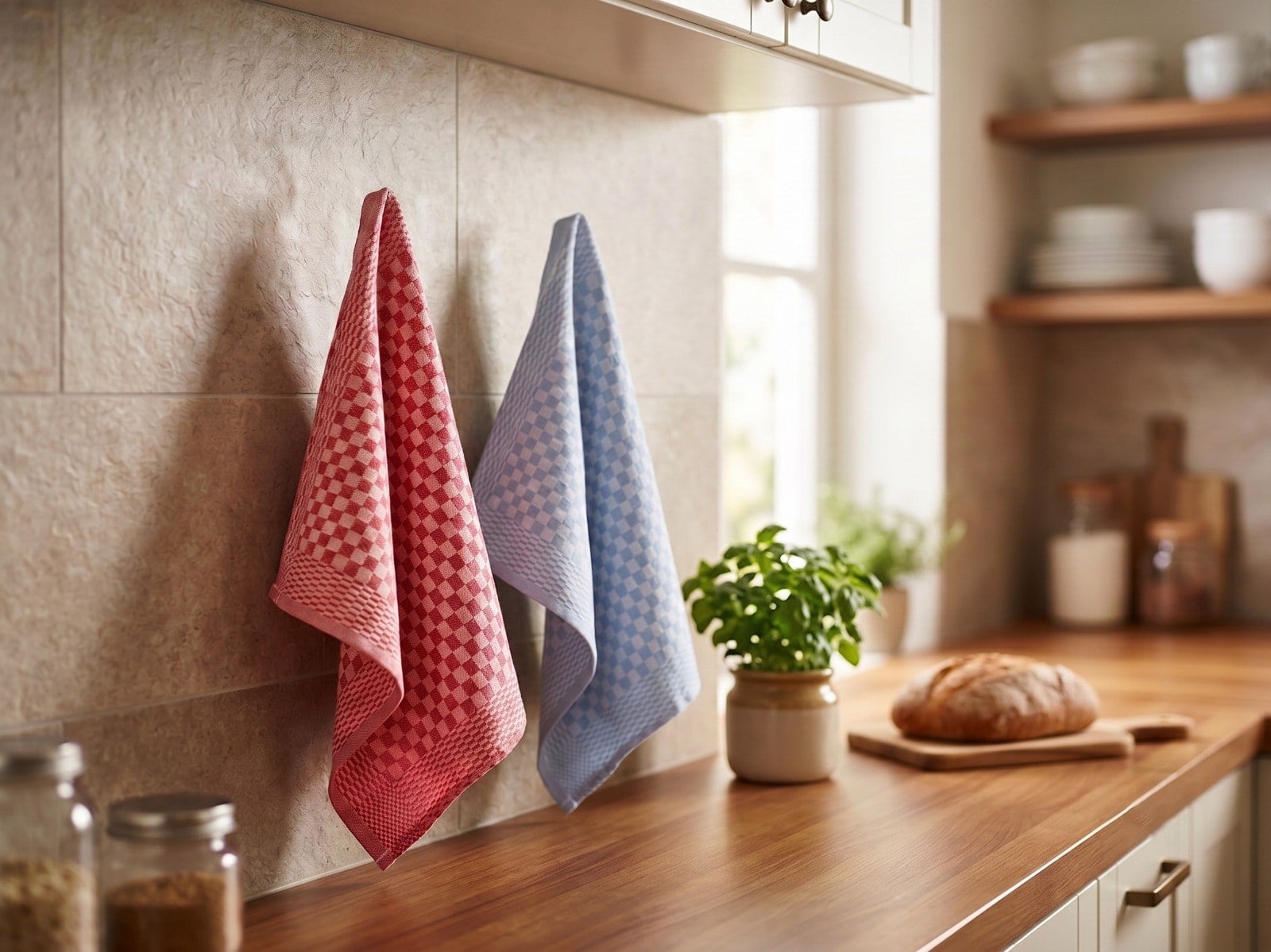 Fushia 3'lü Alman Tipi Dev Mutfak Kurulama Bezi ve Peçete Seti 75x75