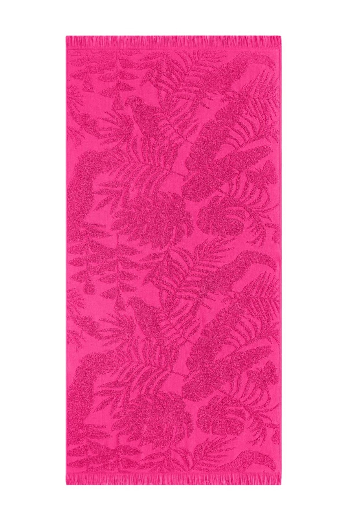 İpekçe %100 Pamuk Hawaii Serisi Plaj Havlusu - Pembe 70x140 cm