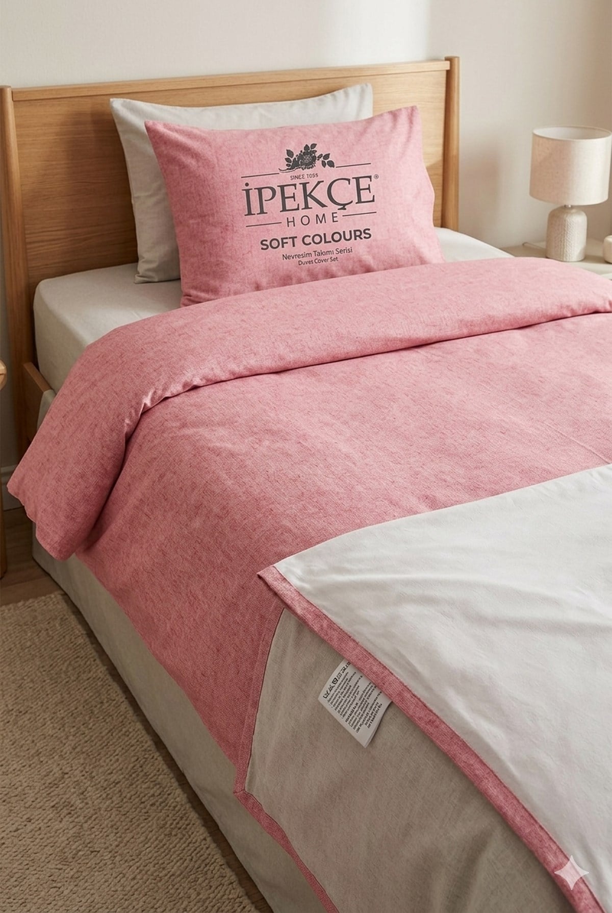 İpekçe Soft Colours Pamuklu Tek Kişilik Nevresim Takımı