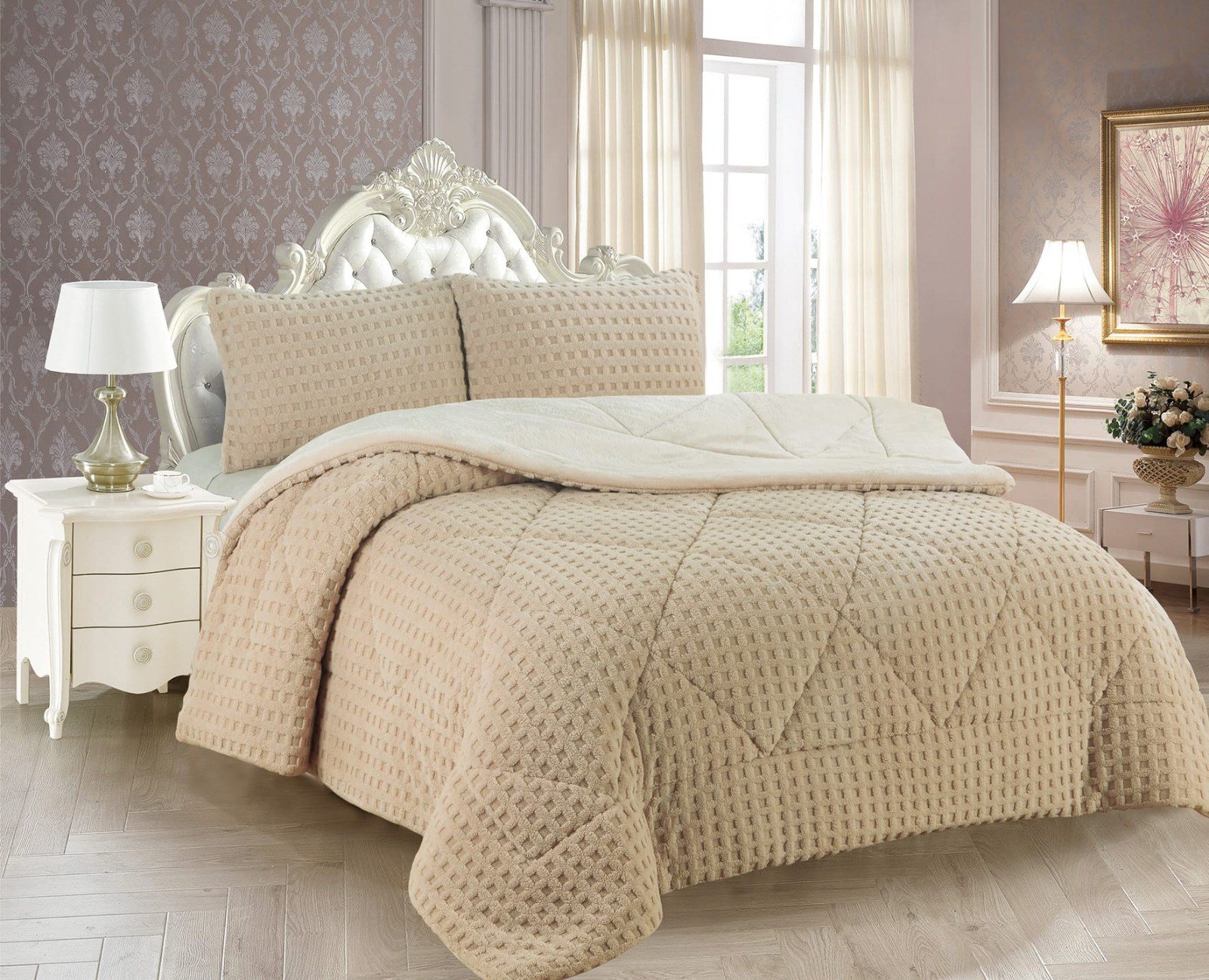 İpekçe Super Soft Dolly Comforter Set Çift Kişilik 3 Parça – 220x240 Uyku Seti