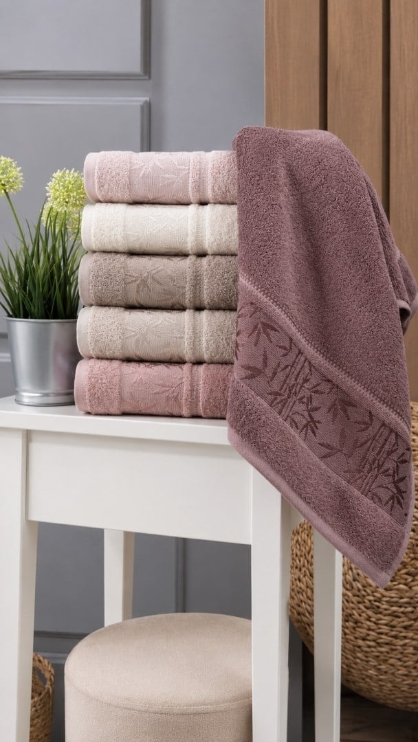 Pupilla 3008 VIP Single Bambu Pamuklu Havlu 6'lı Paket 50x90