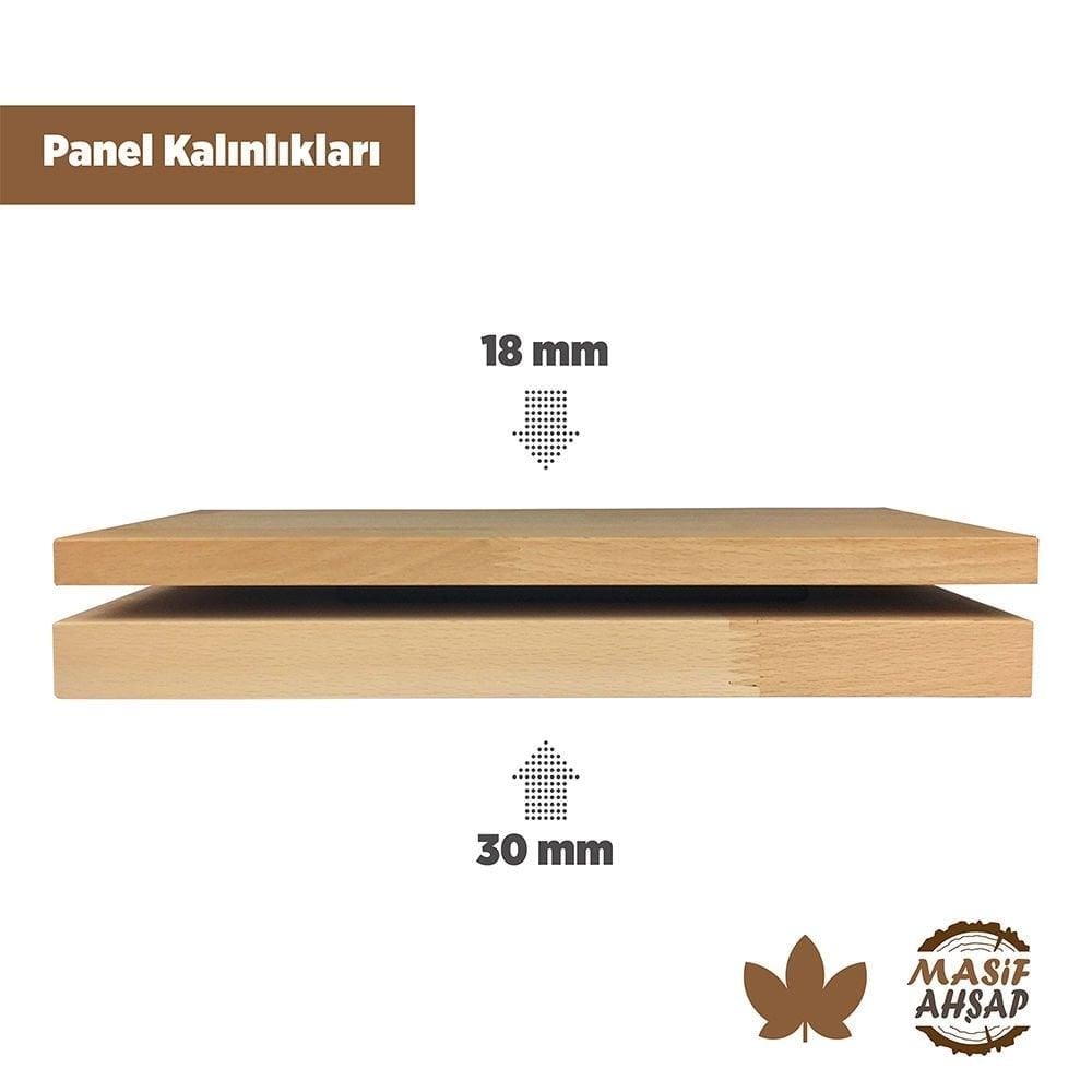 Kayın Ahşap Plaka - 1. Sınıf Masif Panel