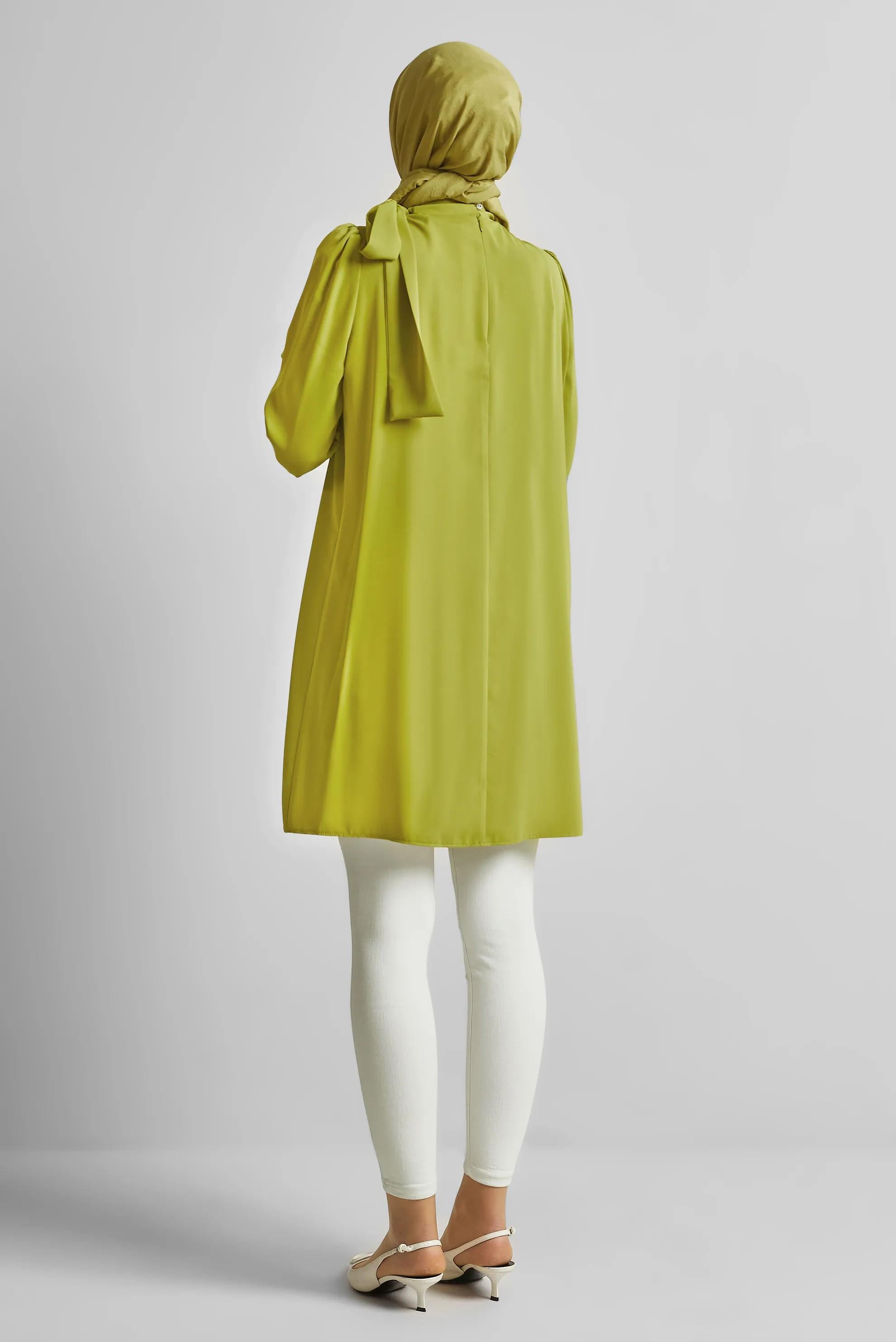 Alvina - Kolları Tüy Detaylı Tunik 45324