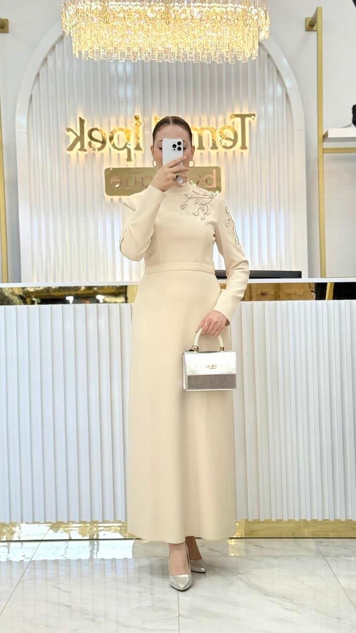Alvina - Taş Baskılı Elbise 45448