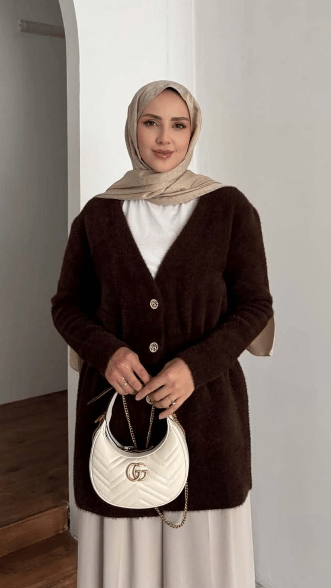 Angora V Yaka Uzun Ceket 140429