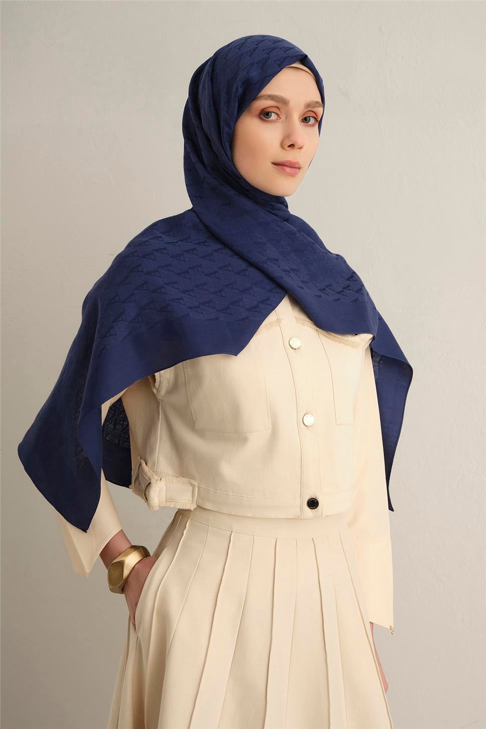 Armine - Pamora AA Monogram Şal 3 (%61 Floş %39 Pamuk) S00OA0444435