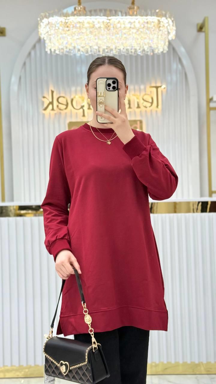 Basic İki İplik Kompakt Penye Tunik 03142