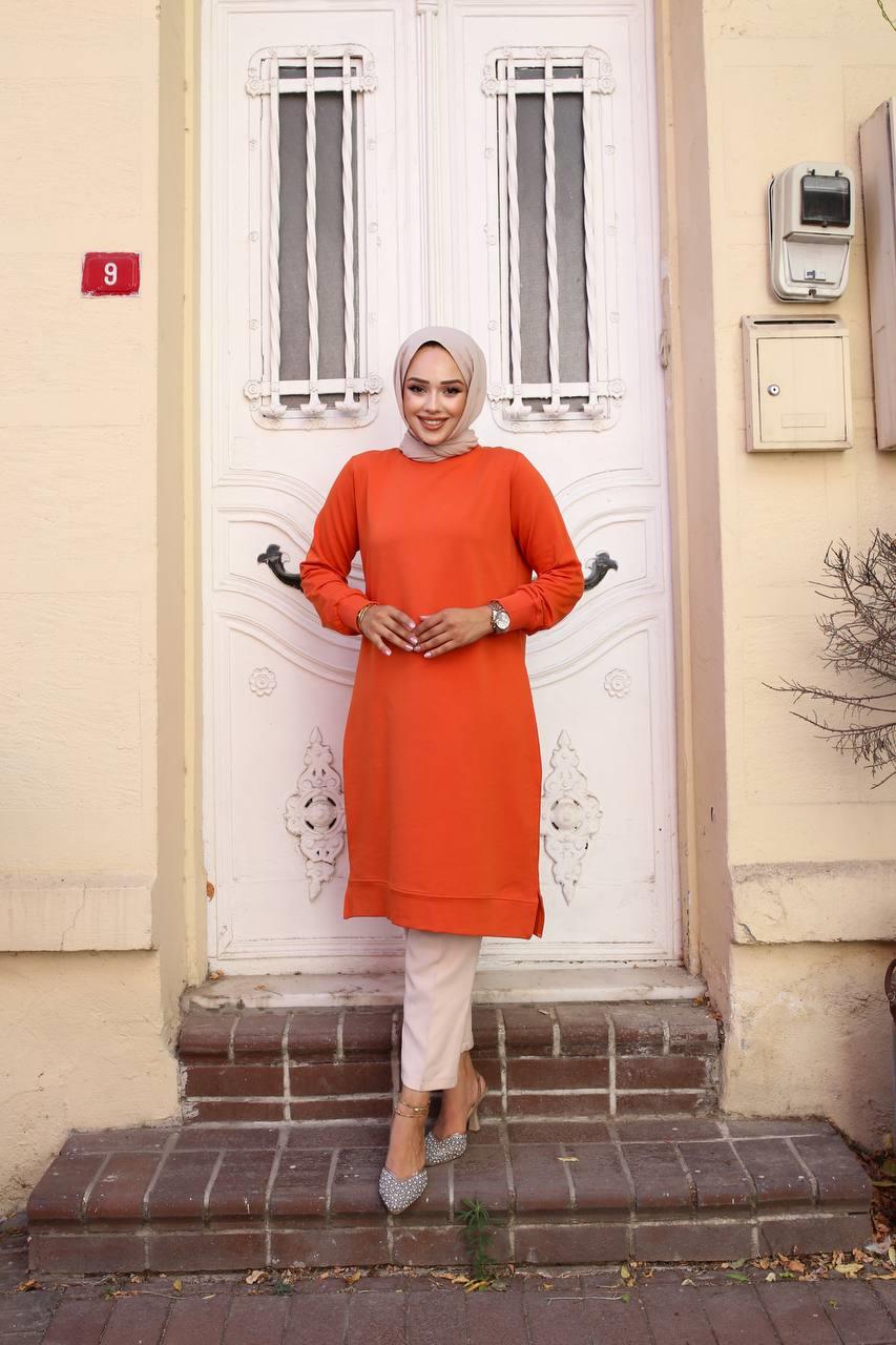 Basic İki İplik Kompakt  Sweat Tunik 00400