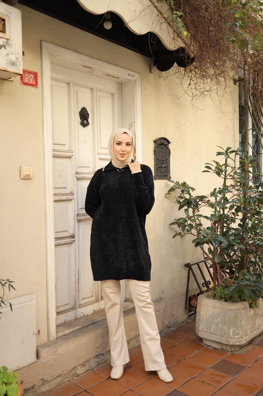Çizgili Gömlek Yaka Tunik 140119