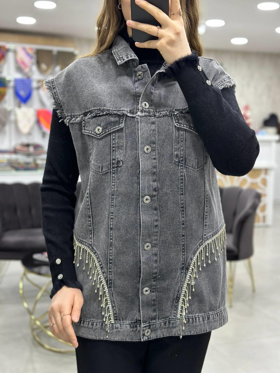 Denim Kot Yelek 7152