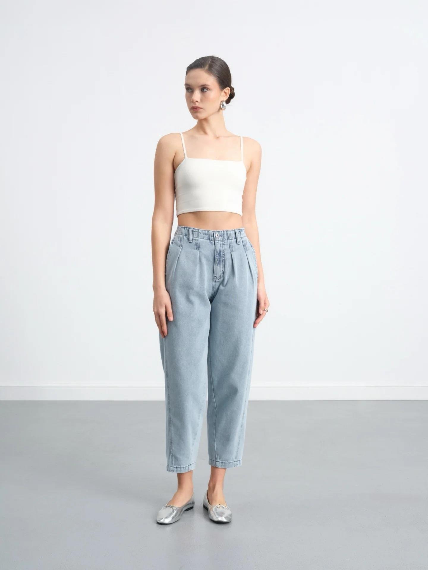 Denim Şalvar Kesim Kot Pantolon 2762