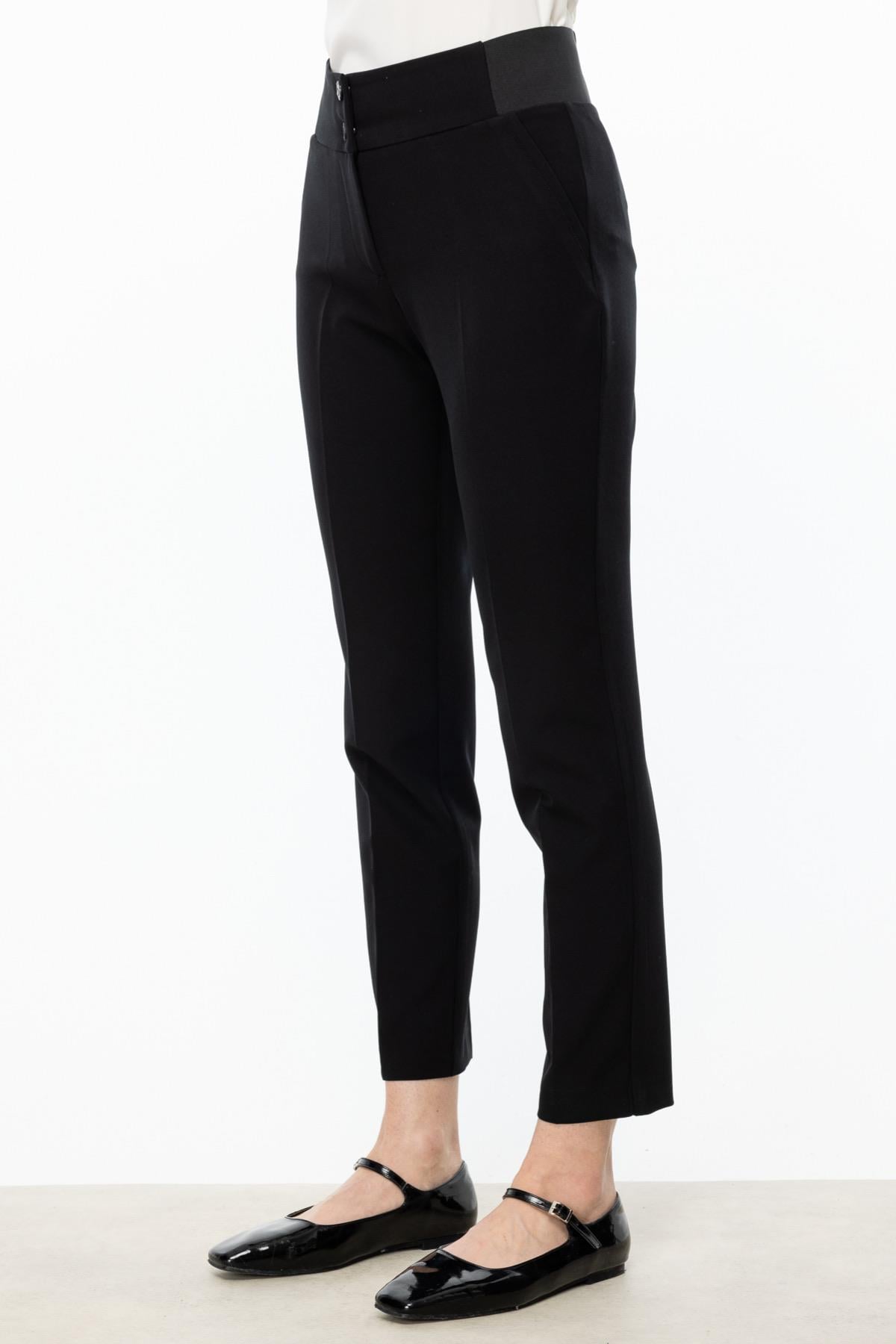 Ekol - Beli Lastikli Çift Düğmeli Pantolon 25Y.EKL.PNT.02086.1