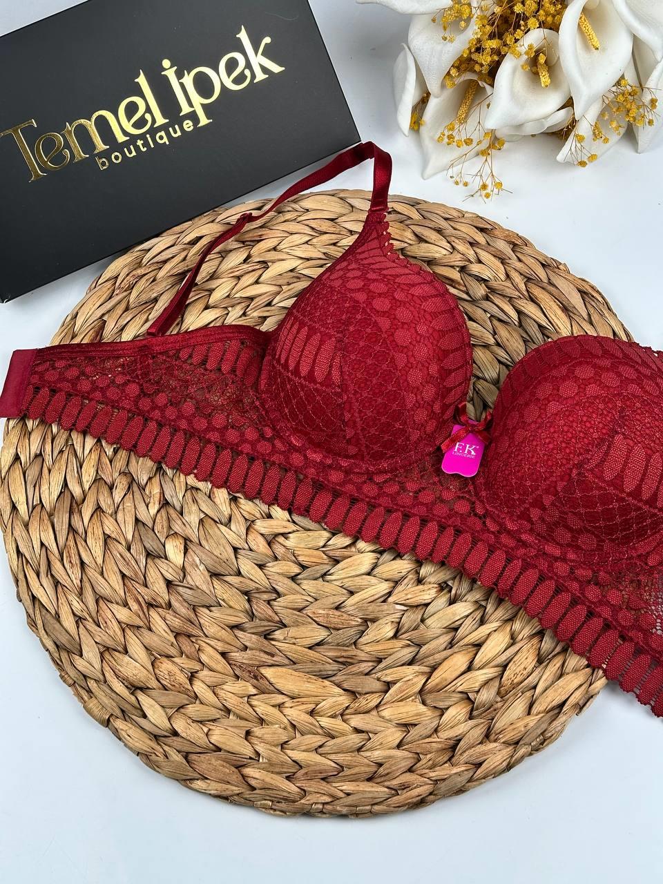 F.K. - Dantelli Dolgulu Balenli B Cup Bralet Sütyen 765