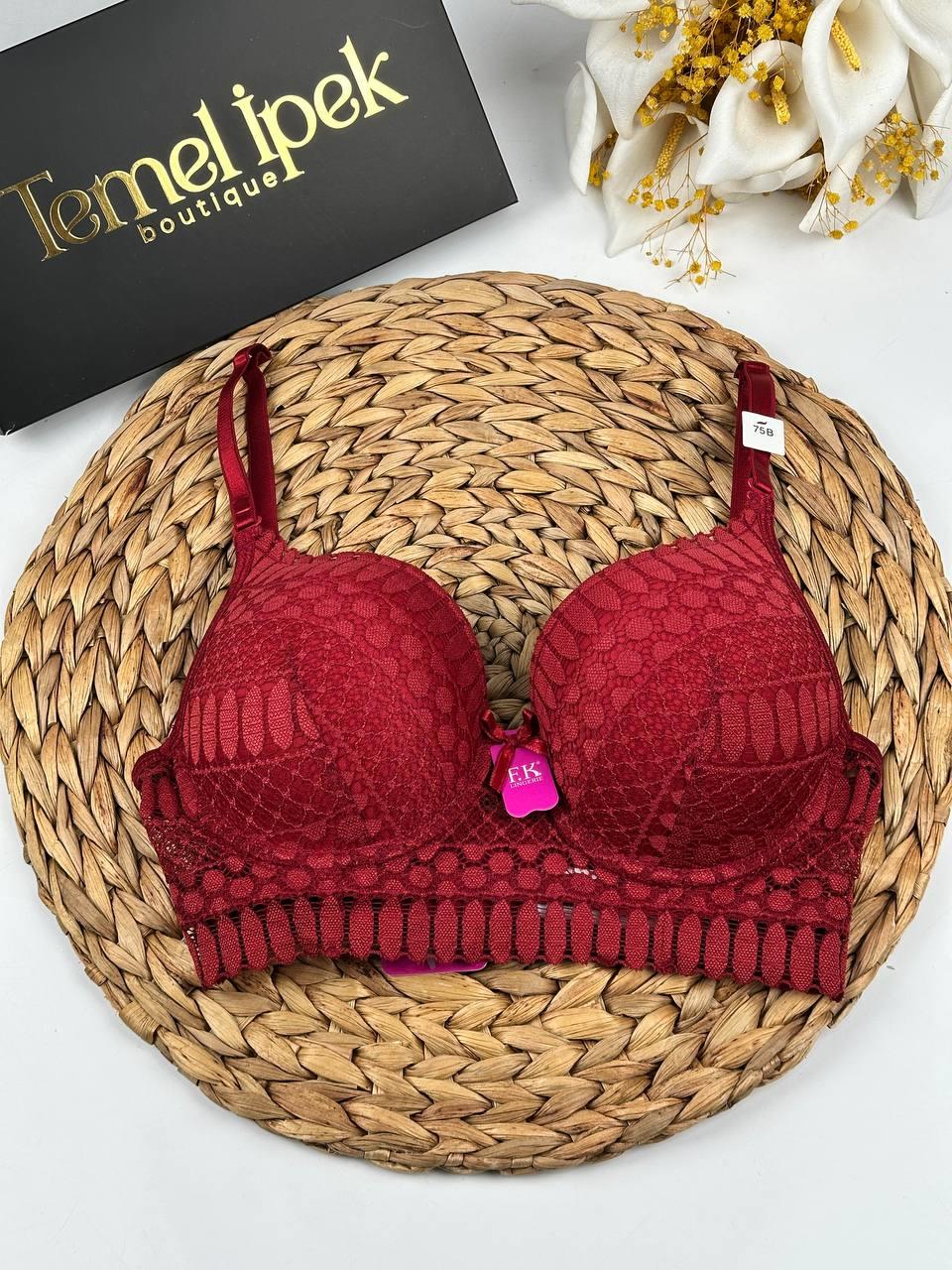 F.K. - Dantelli Dolgulu Balenli B Cup Bralet Sütyen 765