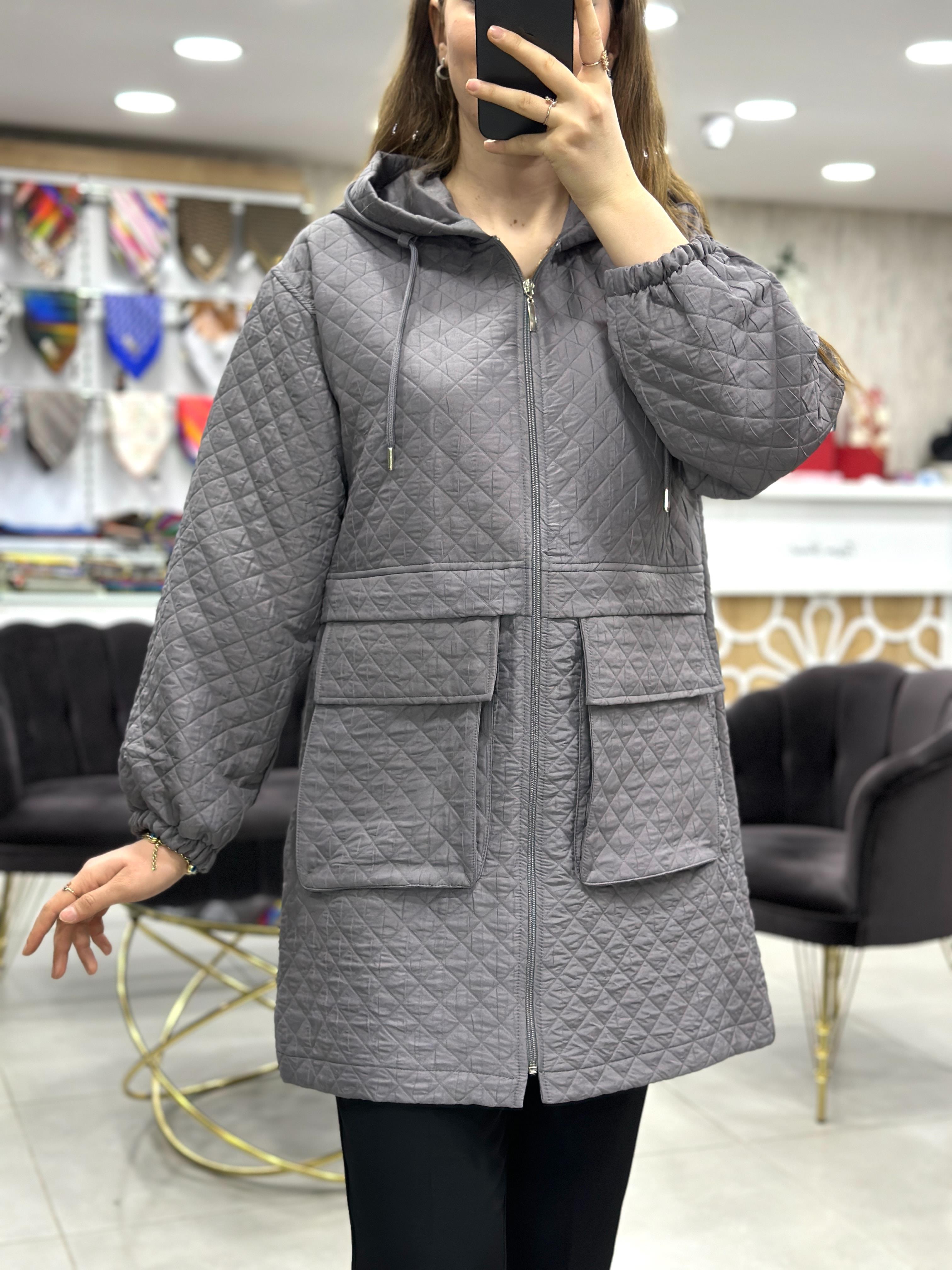 Kapüşonlu Kapitone Kap 1150