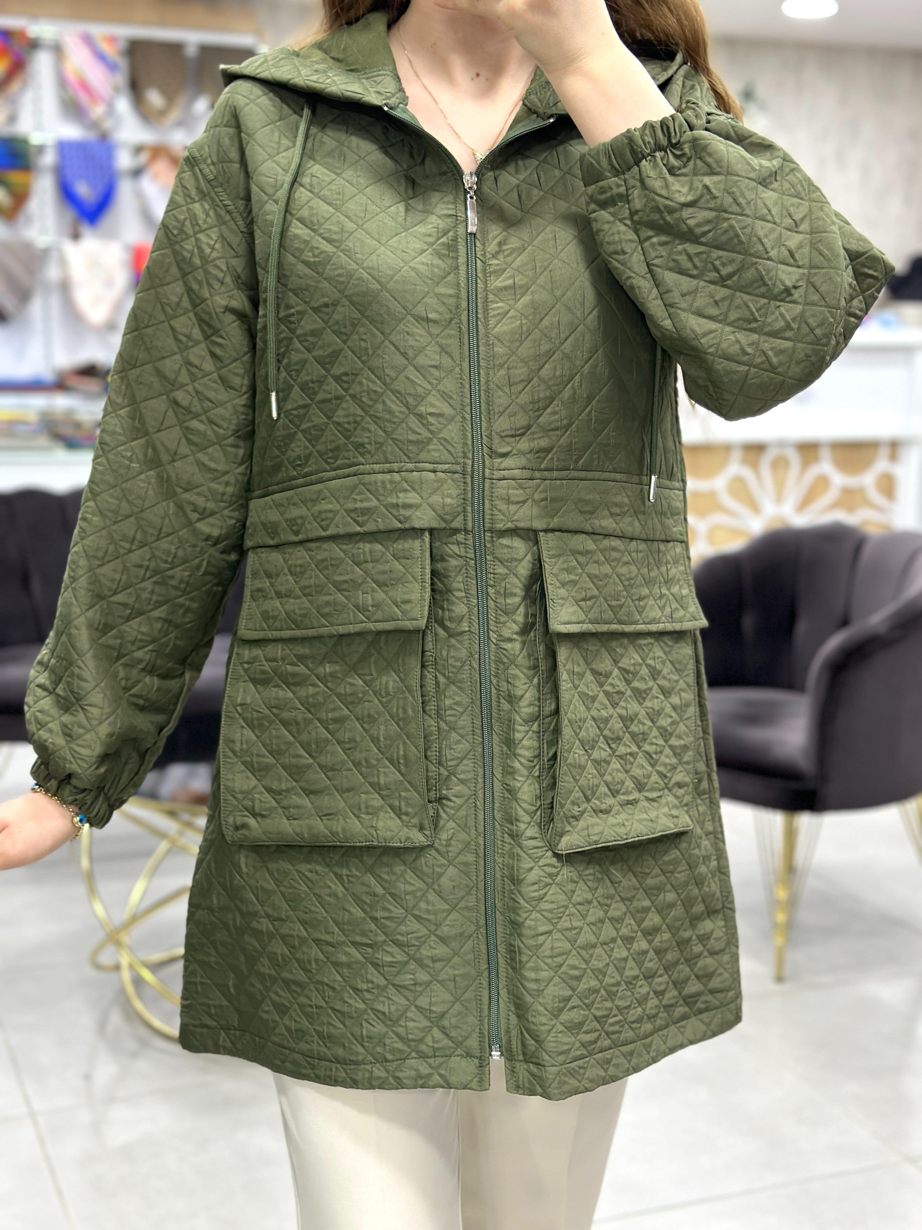 Kapüşonlu Kapitone Kap 1150