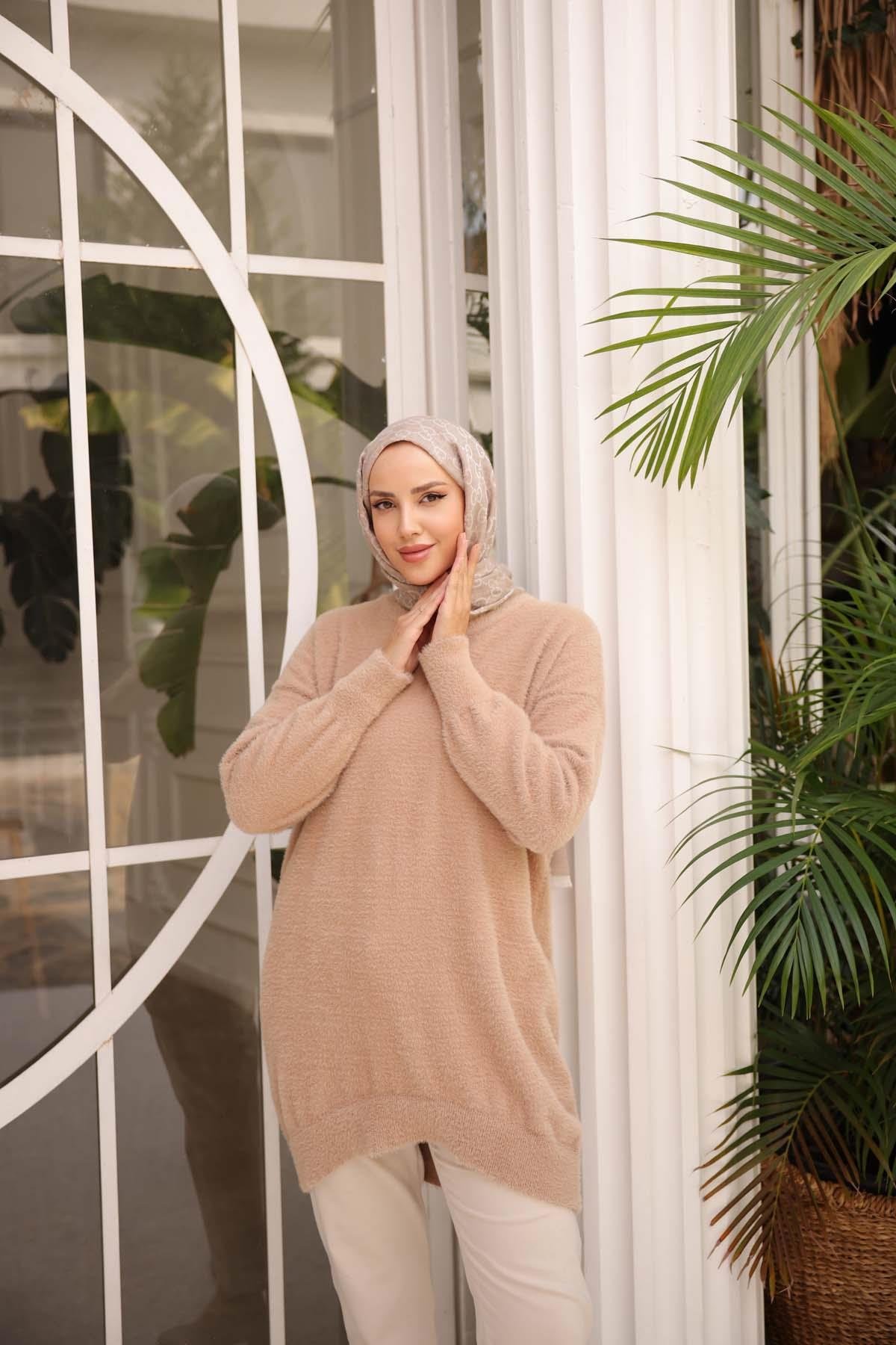 Kedi Sakal Bisiklet Yaka Tunik 14981