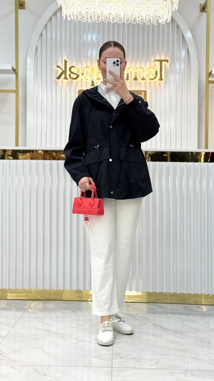 La Carte Jeans - Serpme Damla Taş Detaylı Mom Jean 0291TAS