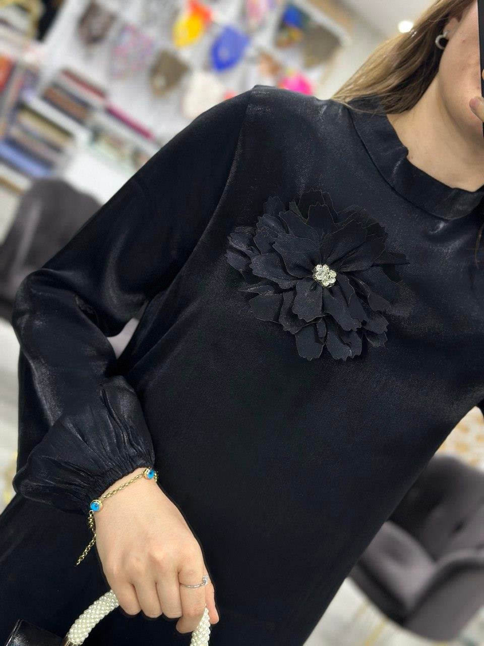 Levidor - Belde Kuaş Detaylı Elbise 330157