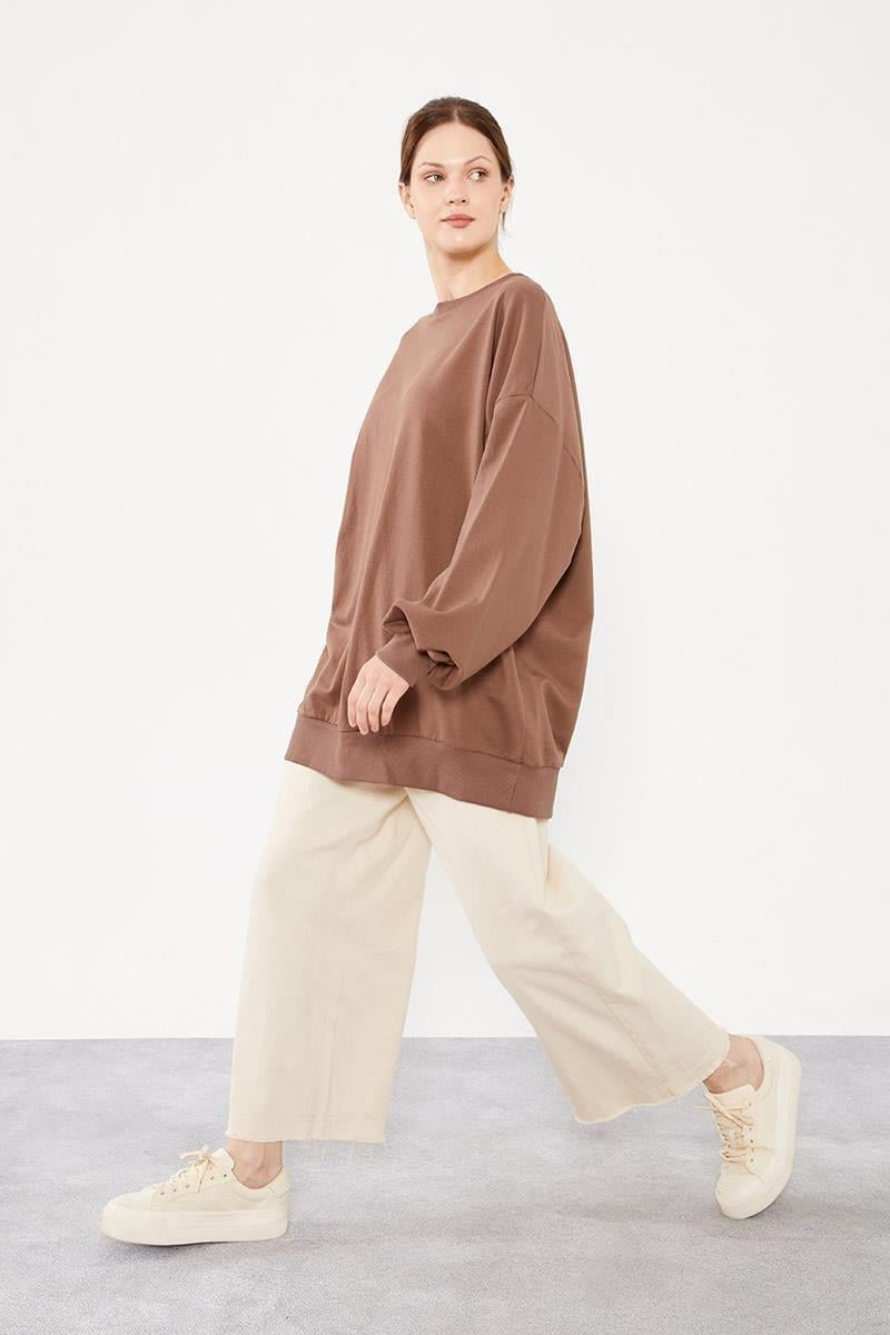 Levidor - Bisiklet Yaka Oversize Sweat 270028