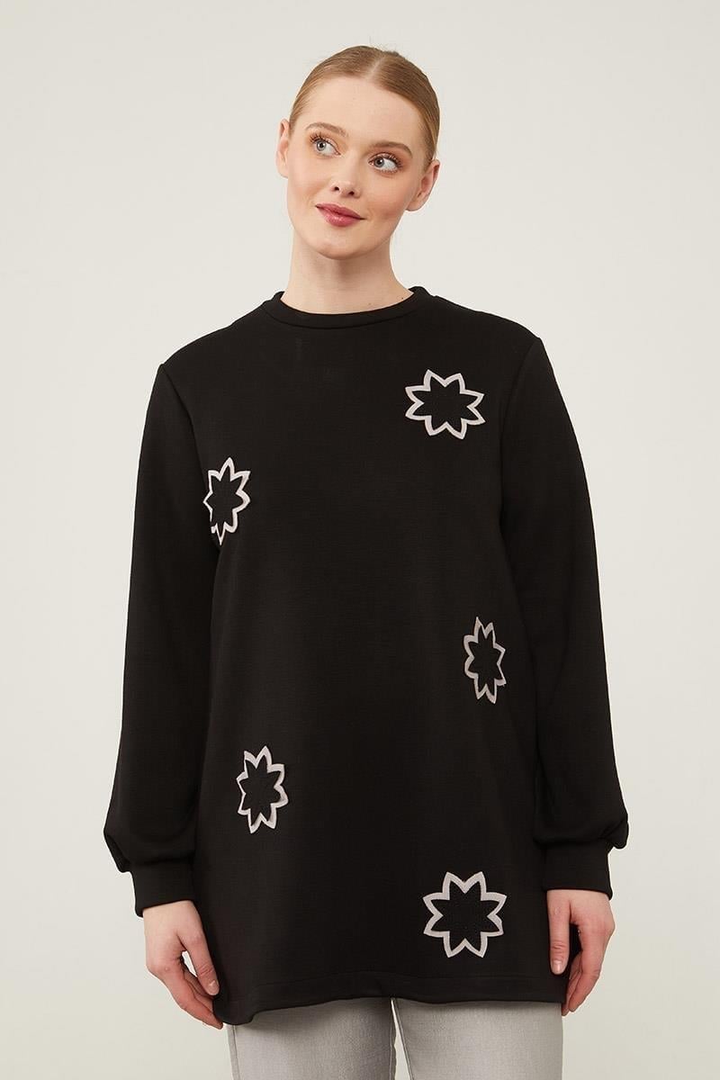 Levidor - Çiçek Nakışlı Sweat 270088
