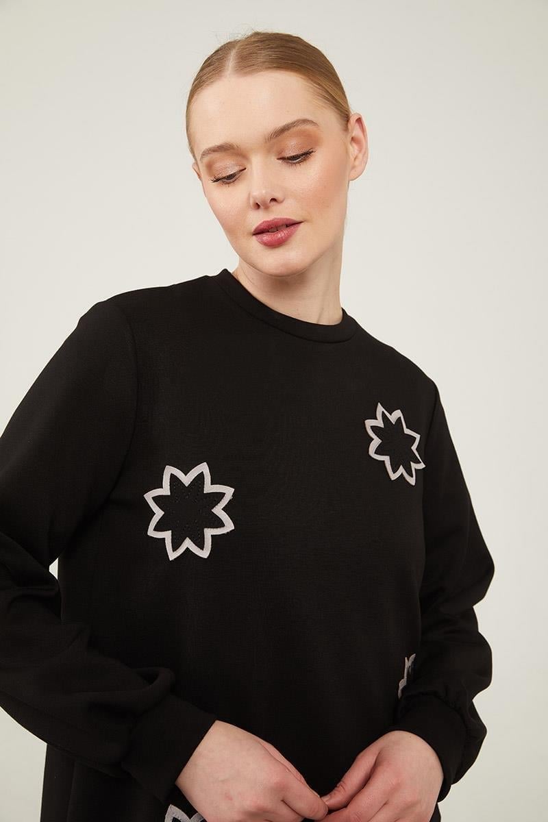 Levidor - Çiçek Nakışlı Sweat 270088