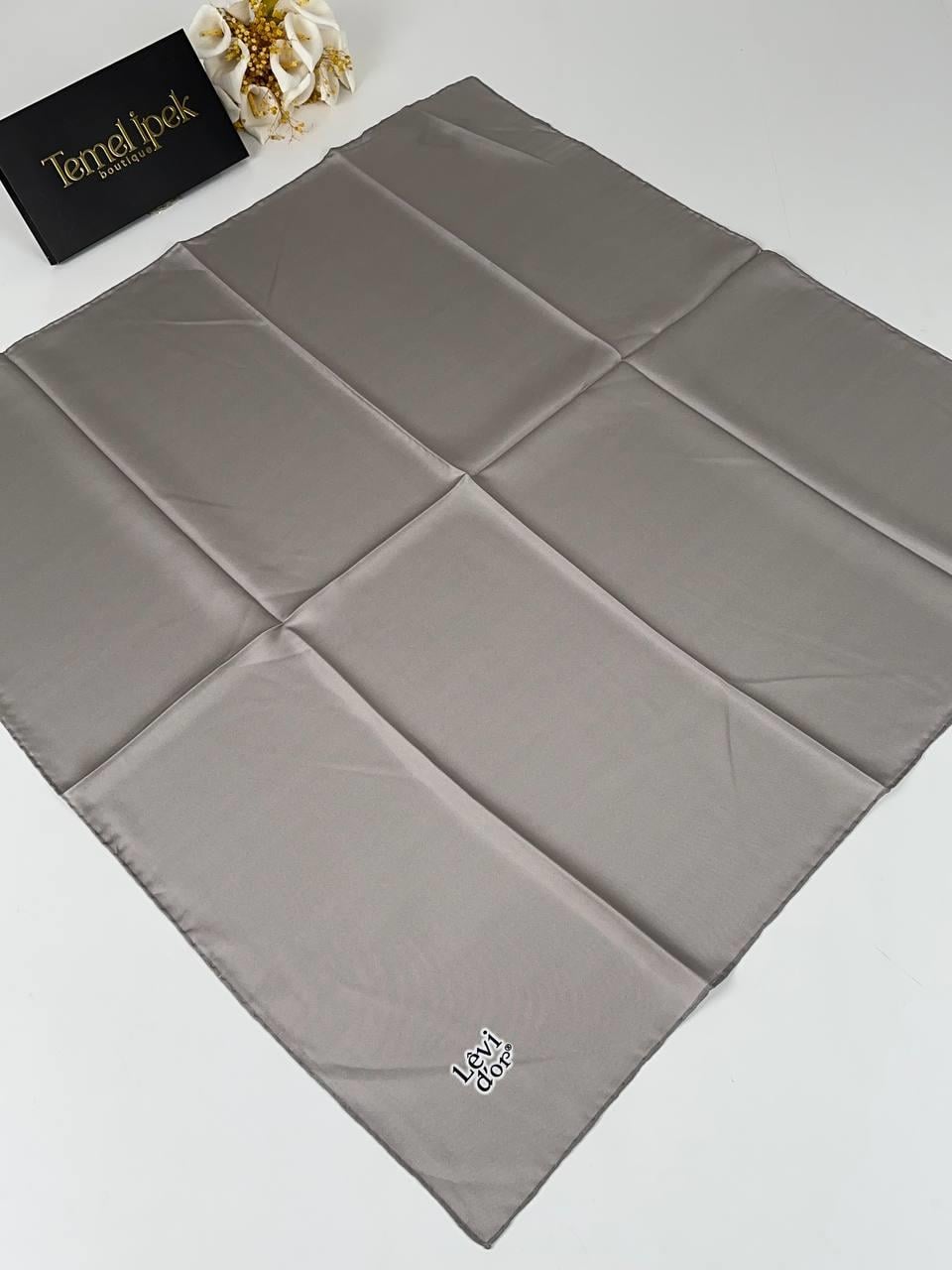Levidor - Düz Renk Twill İpek Eşarp 01617