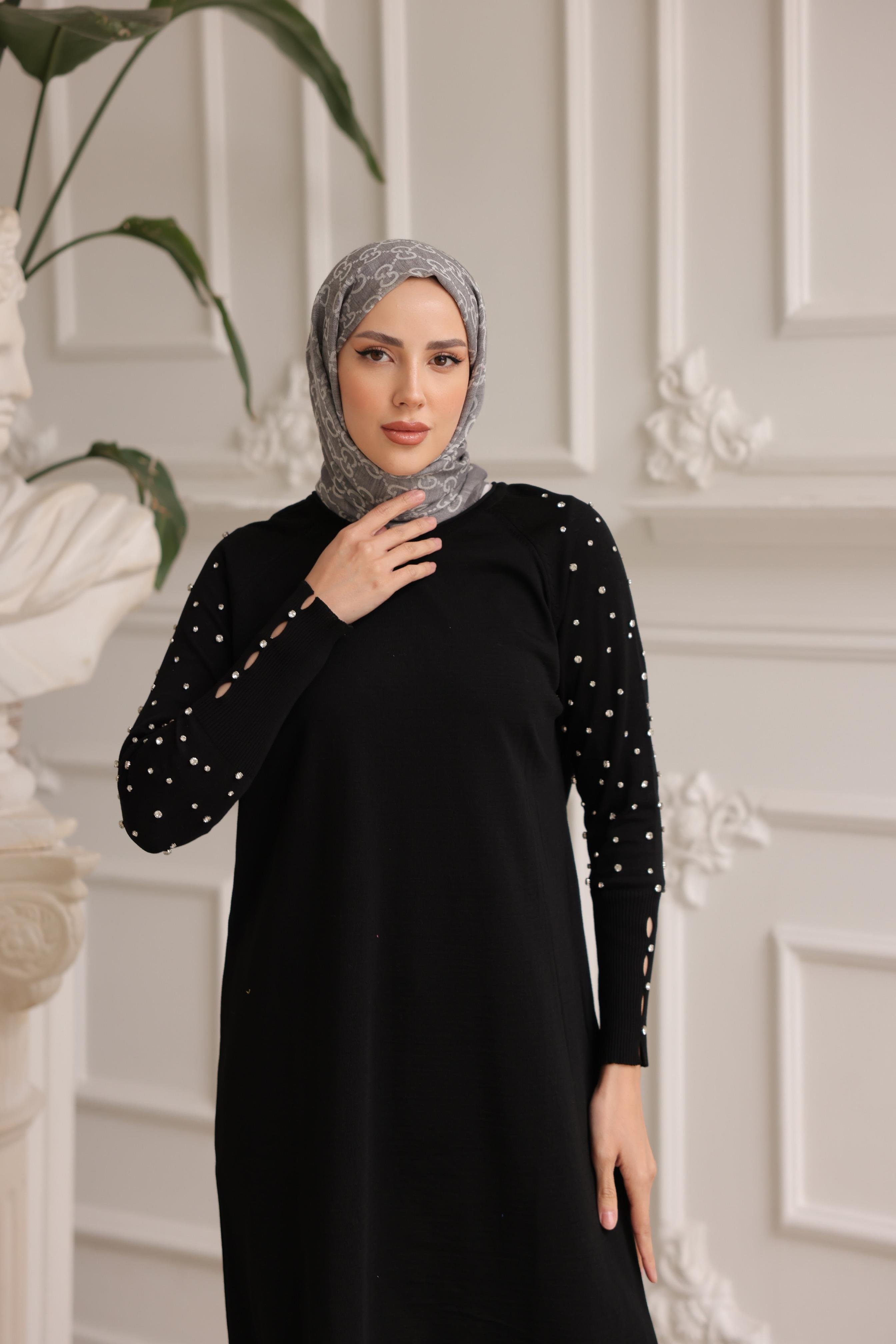 Merserize Kolu Beyoğlu Taşlı Tunik 140151