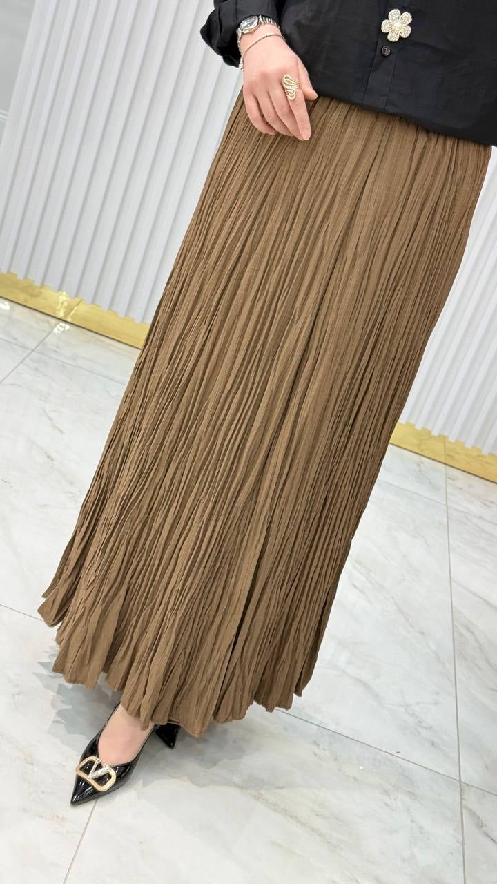 Pilise Dokuma Lastikli Etek Y25ET002