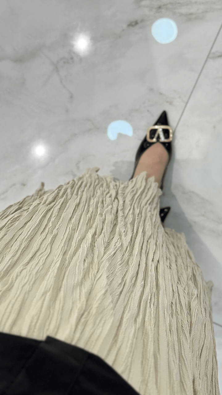 Pilise Dokuma Lastikli Etek Y25ET002