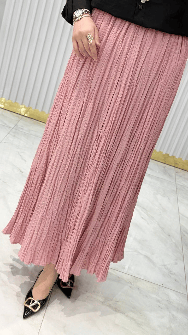 Pilise Dokuma Lastikli Etek Y25ET002