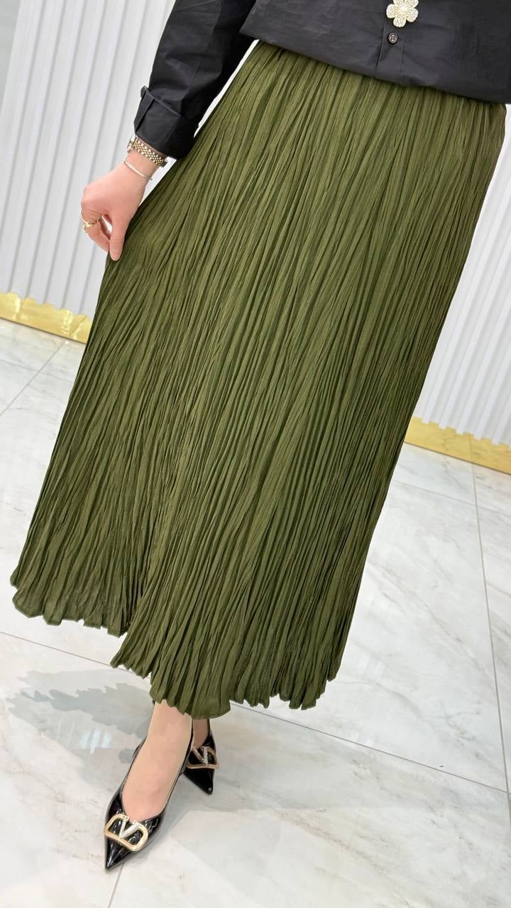 Pilise Dokuma Lastikli Etek Y25ET002
