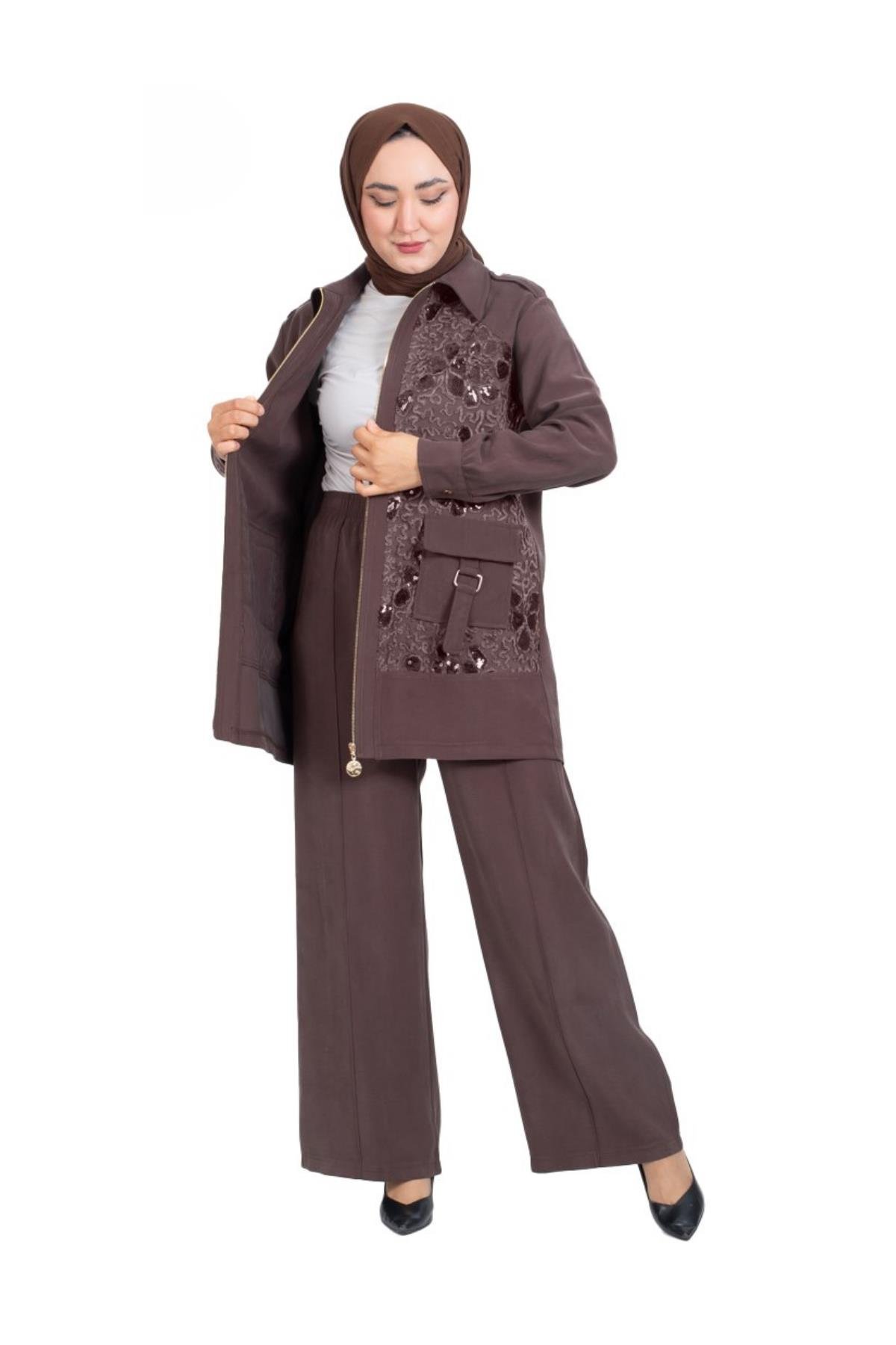 Pul Payet Pantolonlu Takım 3385