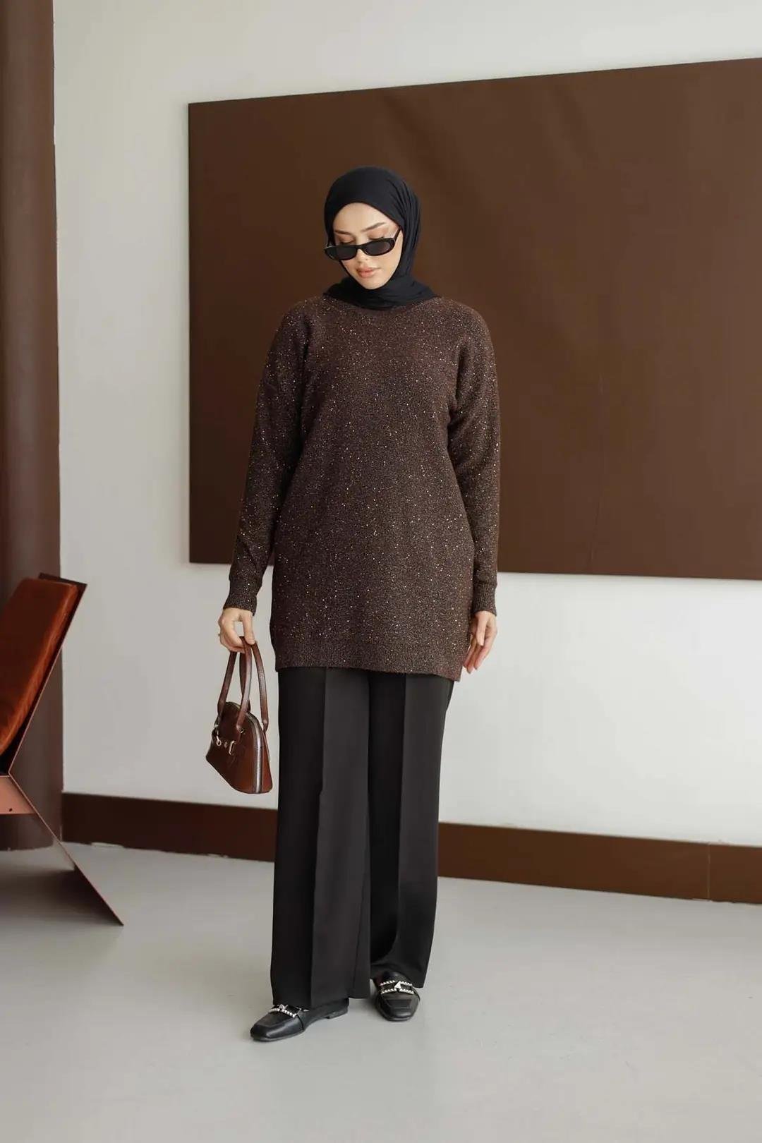 Simli ve Pullu Tunik 7765