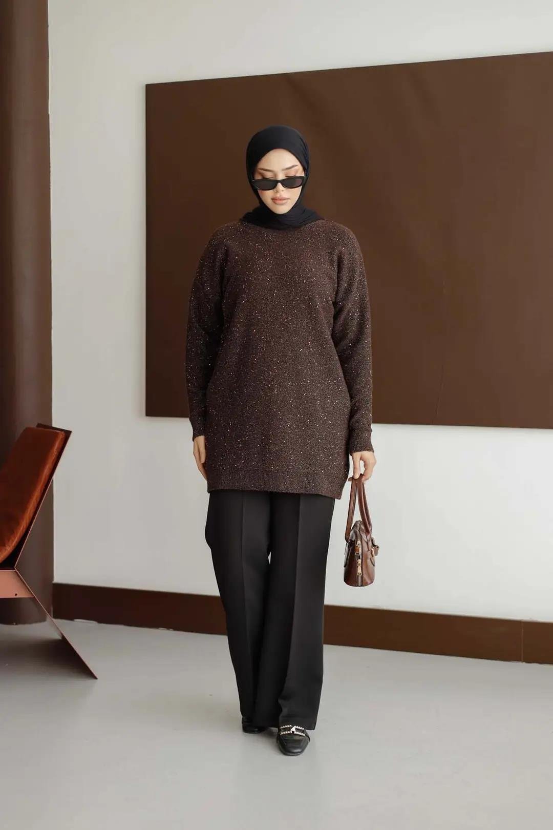 Simli ve Pullu Tunik 7765