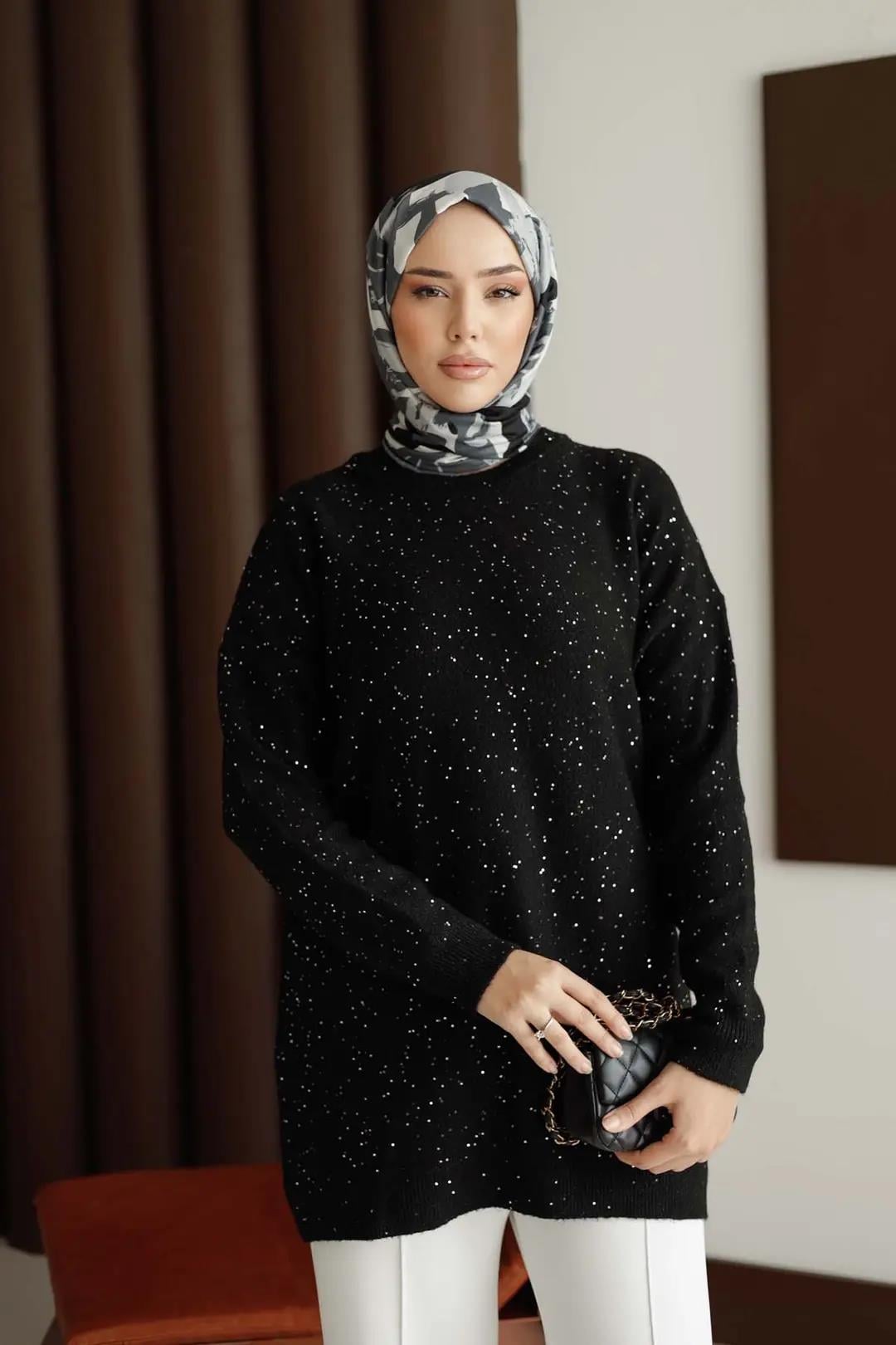 Simli ve Pullu Tunik 7765